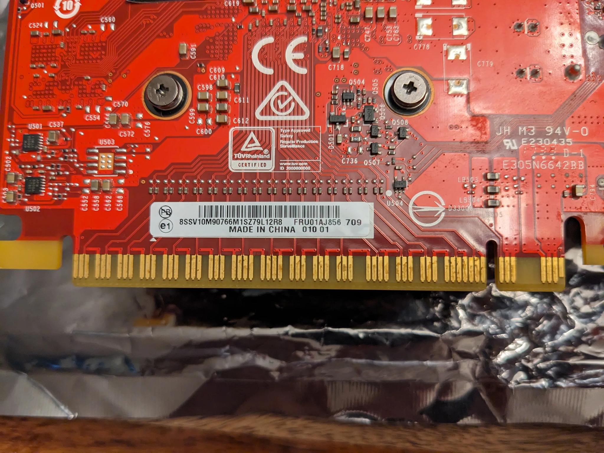 GTX 1050 TI -Dead- Fan spins --> project card