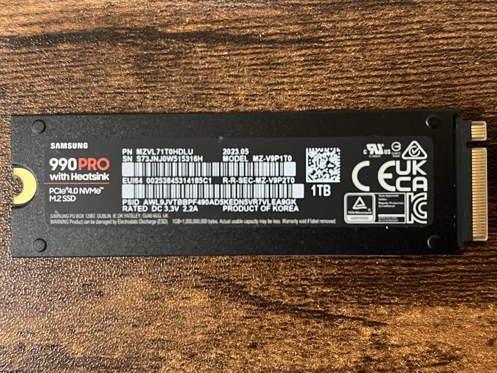 Samsung 990 PRO 1tb SSD NVMe M.2 PCIe Gen4