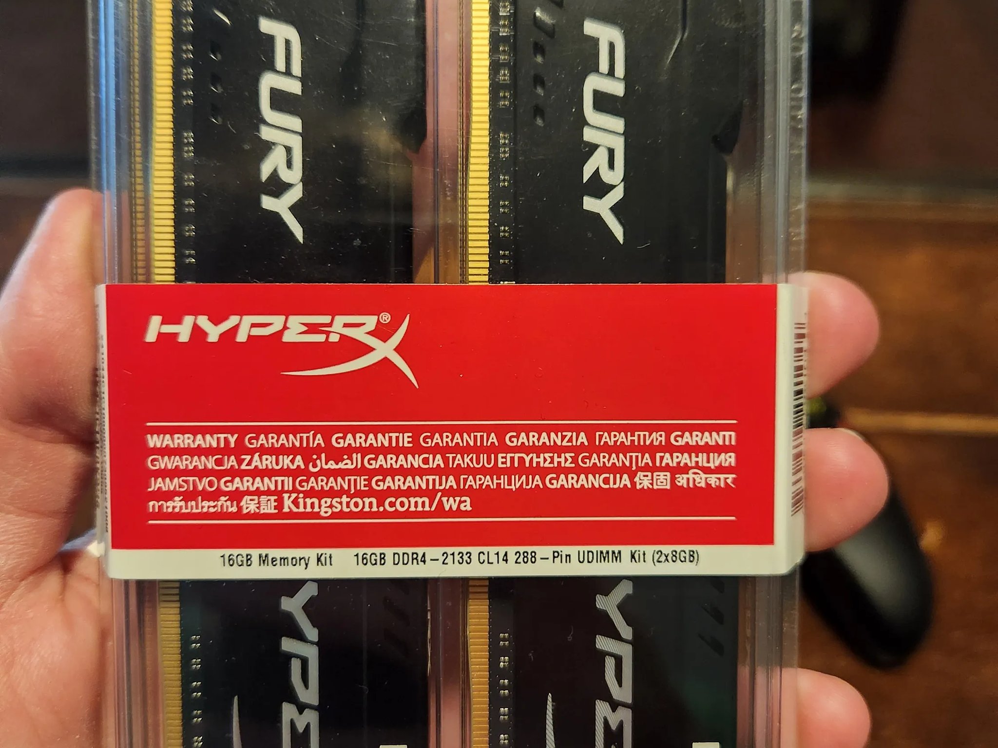 HyperX Fury 16GB (2 x 8GB) DDR4 2133MHz DRAM CL14