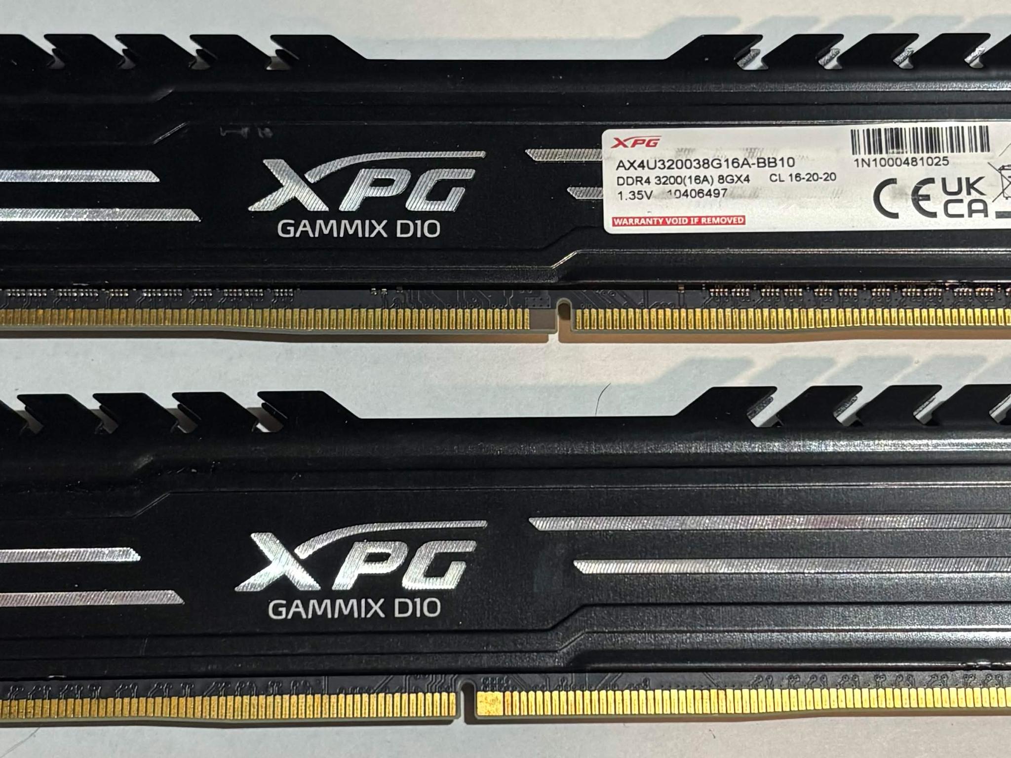 XPG Gammix D10 16GB (2x8GB) DDR4 3200MHz CL16 Gaming Memory Kit | Tested Working