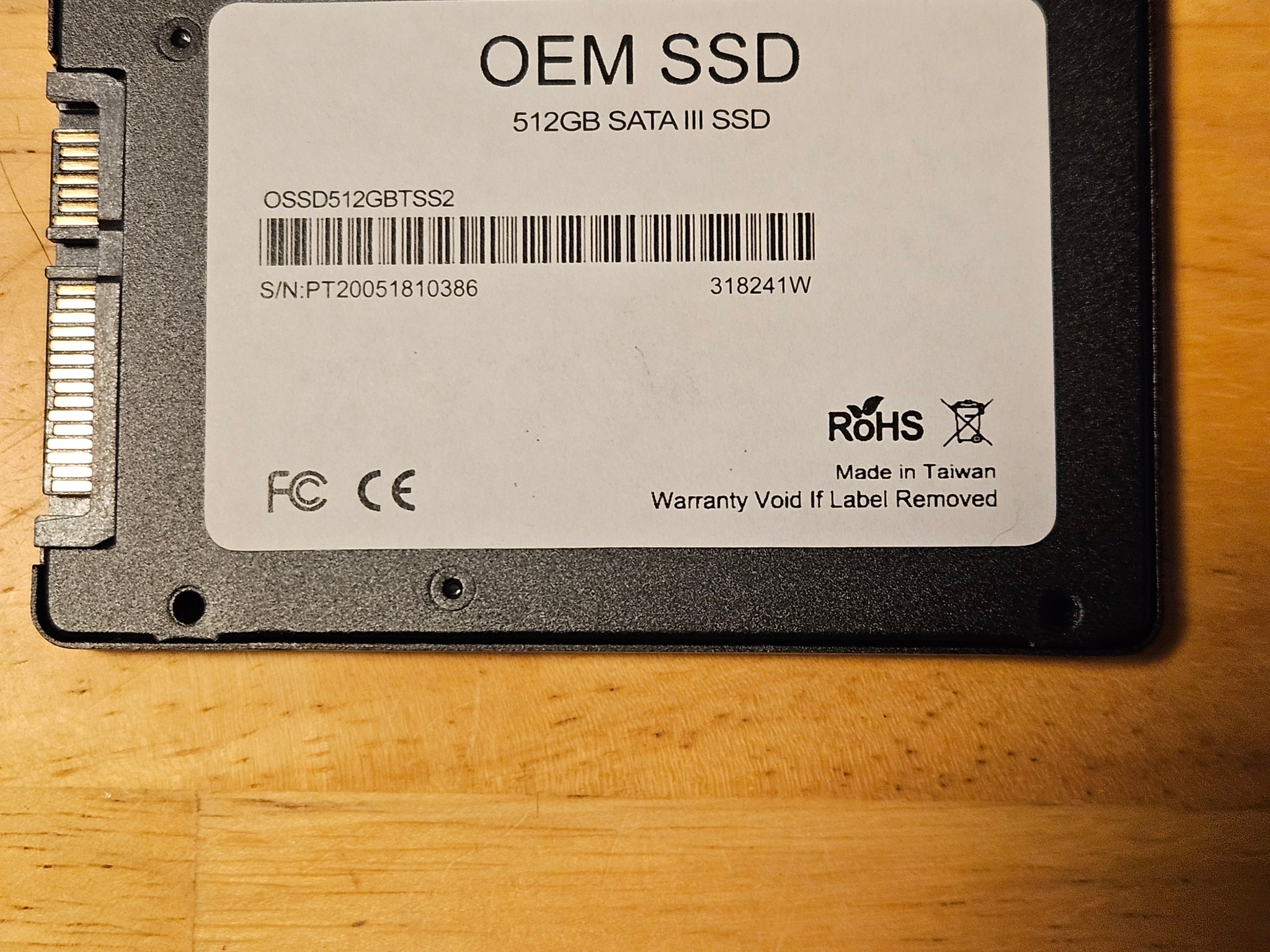 OEM 2.5 inch Sata III SSD 512GB