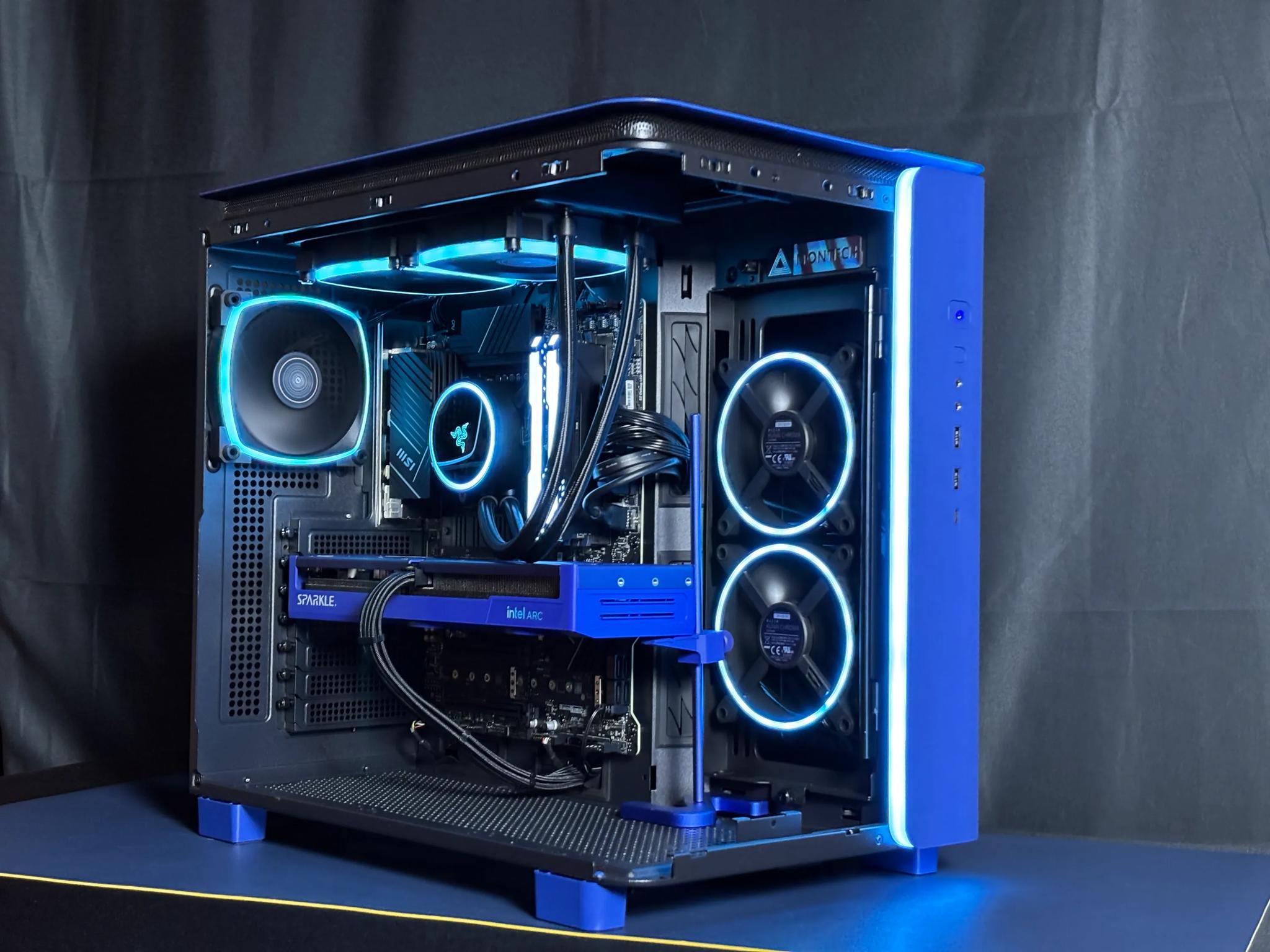 All BLUE INTEL PC💎I7 12700K|ARC B580 12gb|32gb DDR4 |1 TB M.2 SSD💎