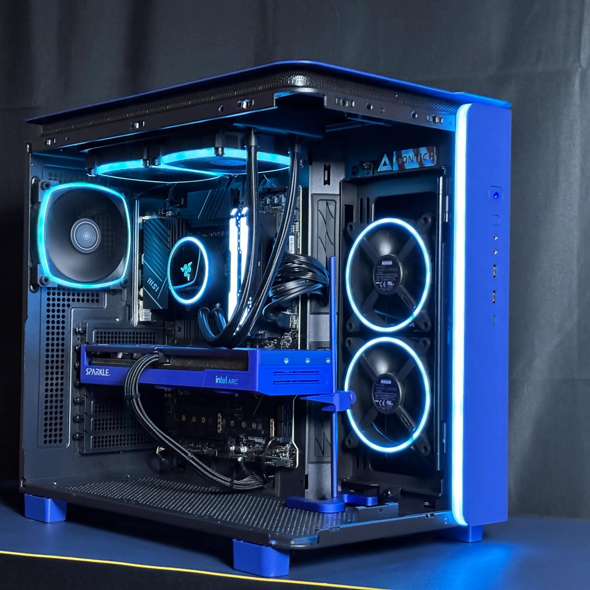 All BLUE INTEL PC💎I7 12700K|ARC B580 12gb|32gb DDR4 |1 TB M.2 SSD💎
