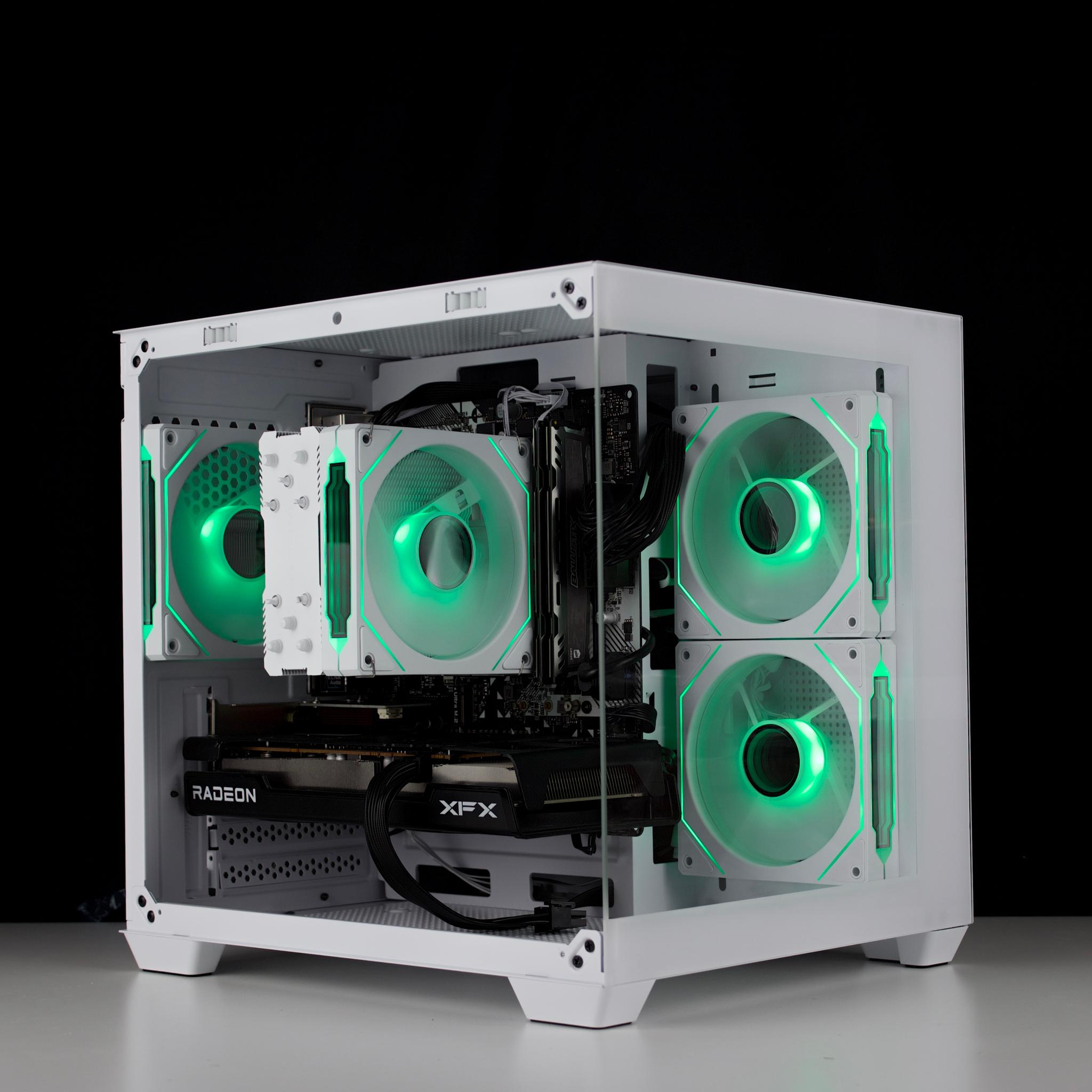 🧊❄️🧊 White Gaming PC – RX 6600, Ryzen 5 3600, 16GB RAM, 512GB SSD - WiFi, BlueTooth
