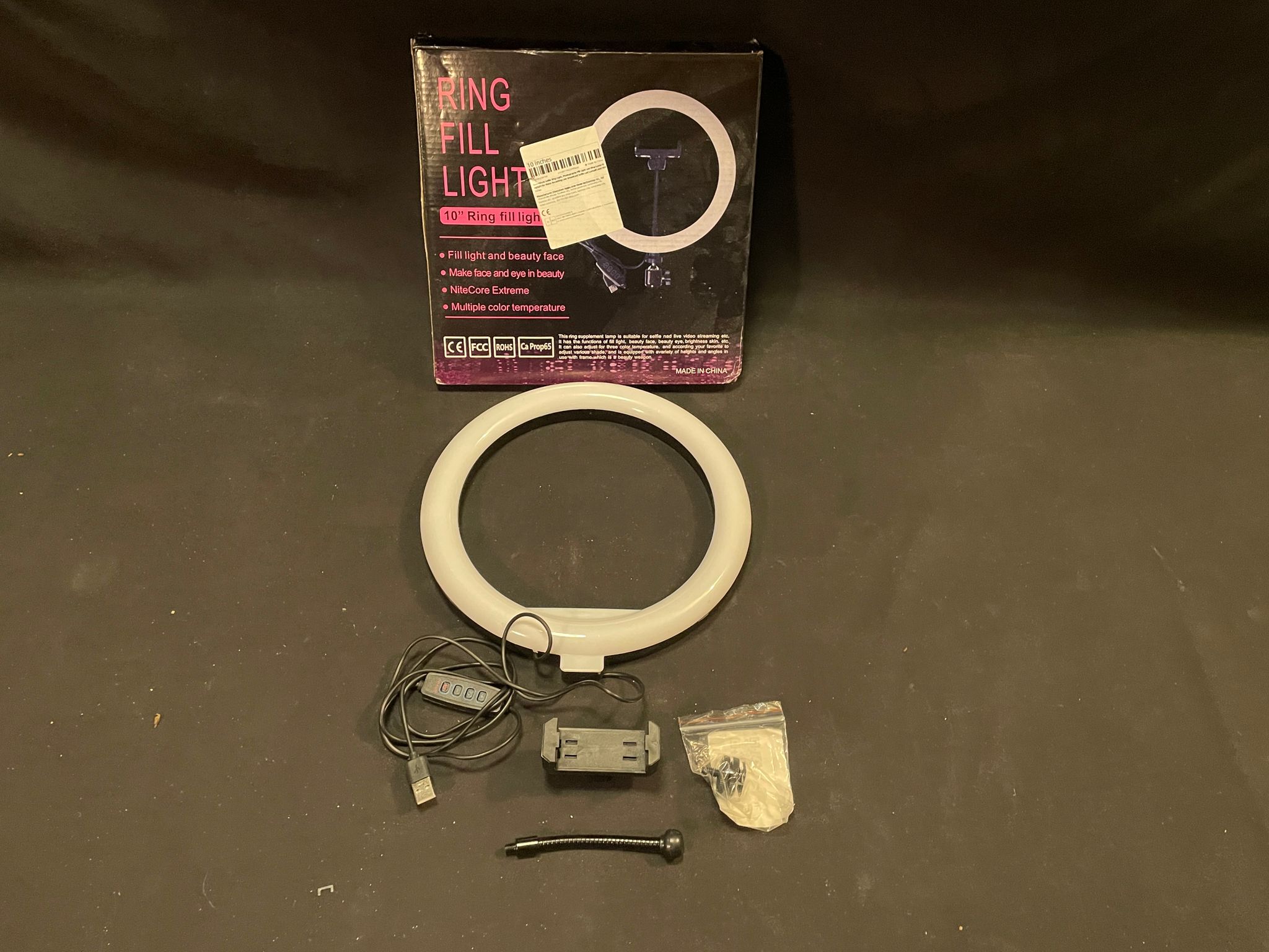 10 Inch Ring Light With Accessoires