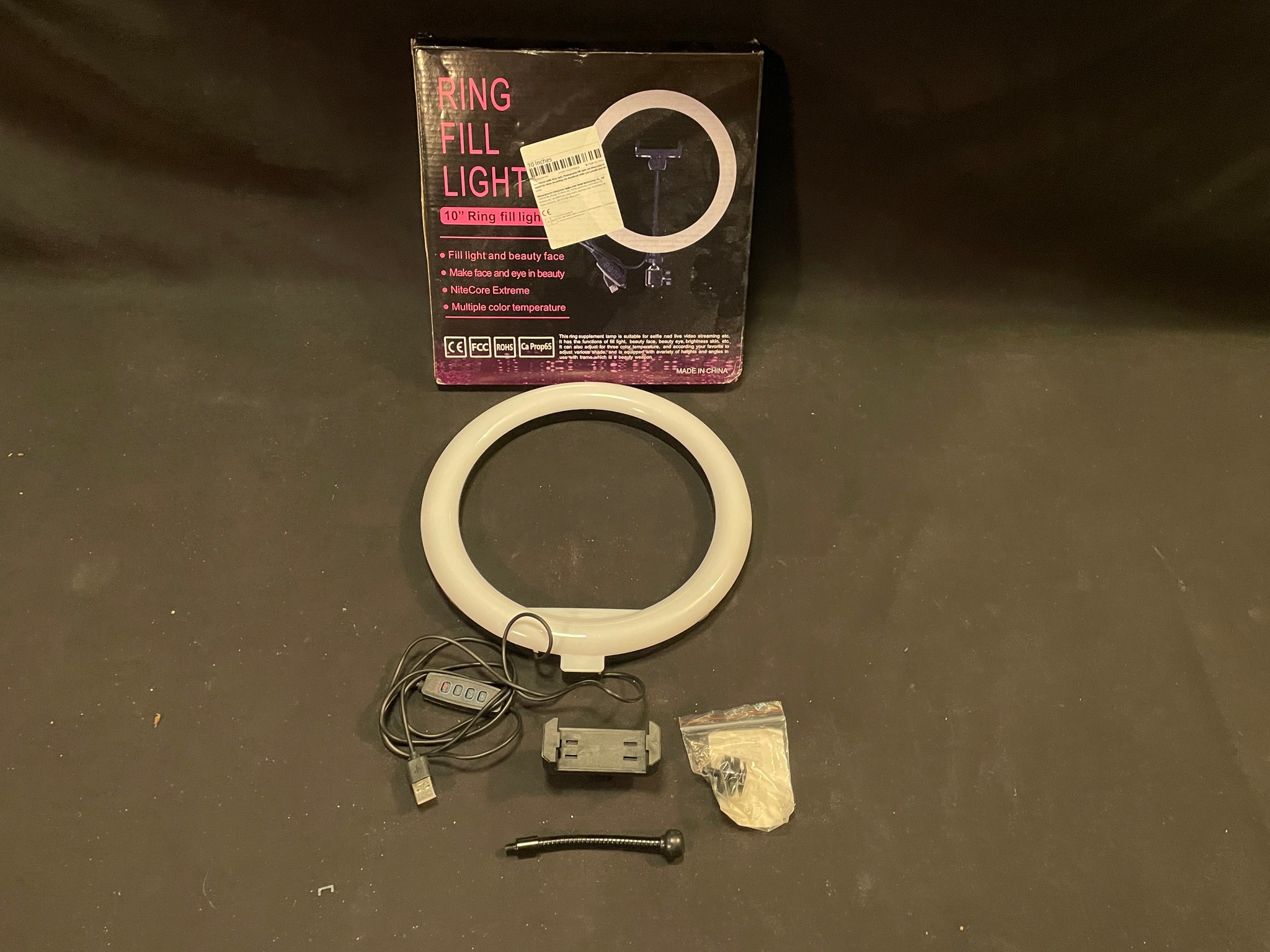 10 Inch Ring Light With Accessoires