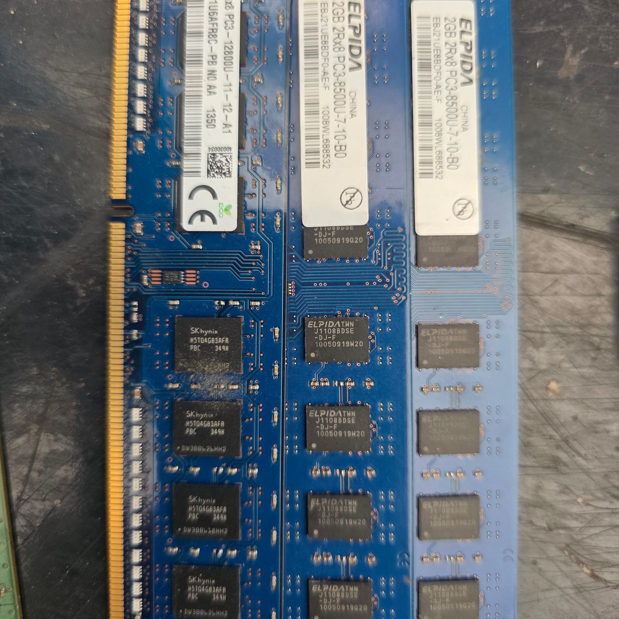 Samsung, Atech, Lenovo, HP, Elpida Used Memory Ram