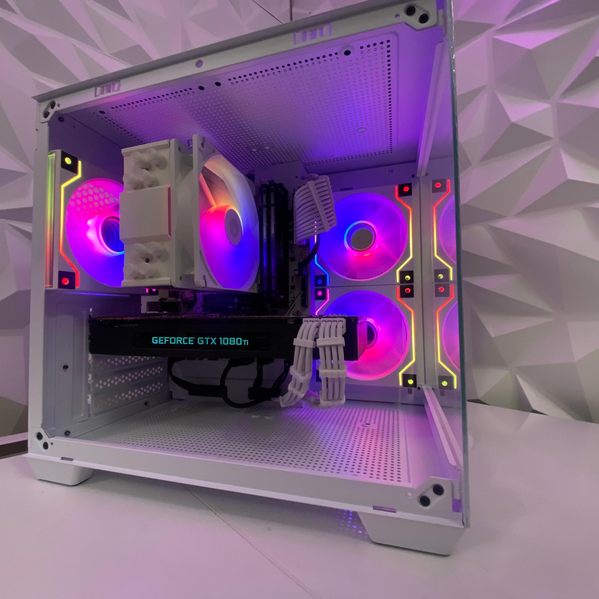 🎅🎅 White Elite Build – Ryzen 5 3600 + GTX 1080 Ti 11GB | 1080p/1440p High FPS Ready