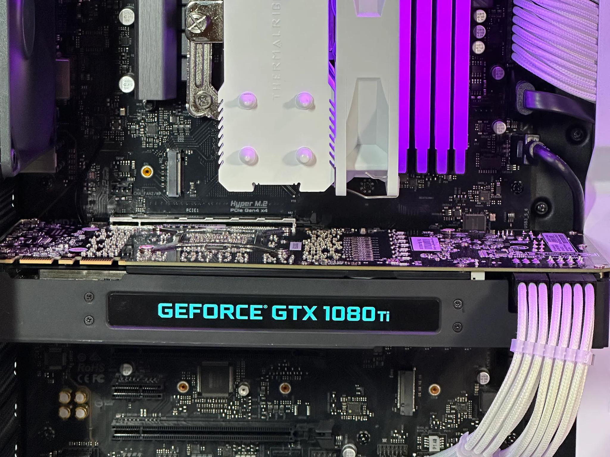 Intel i5 10400F/Nvidia GTX 1080ti Custom White RGB Gaming PC WIFI WIN11