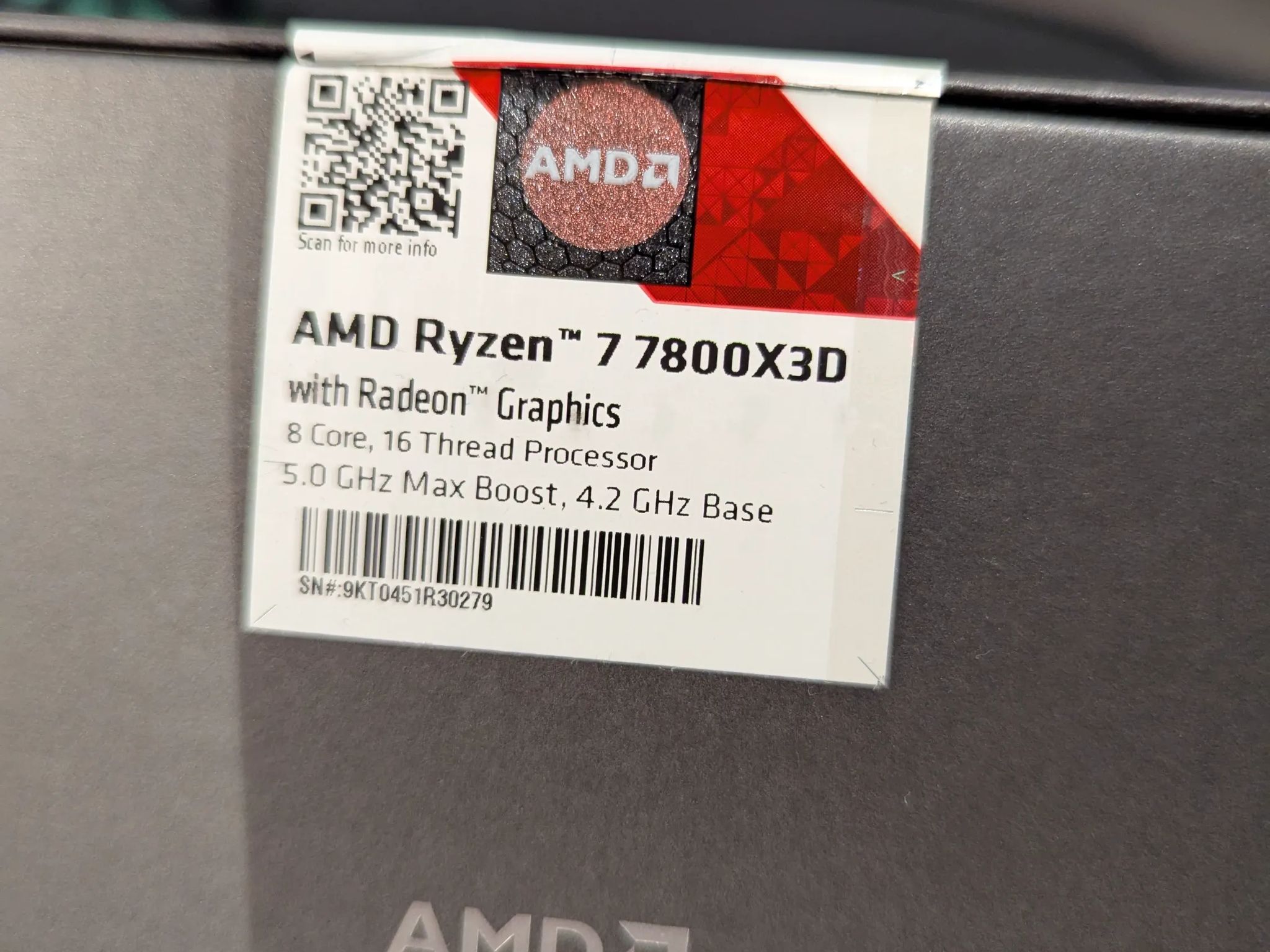AMD Ryzen 7 7800X3D AM5 CPU