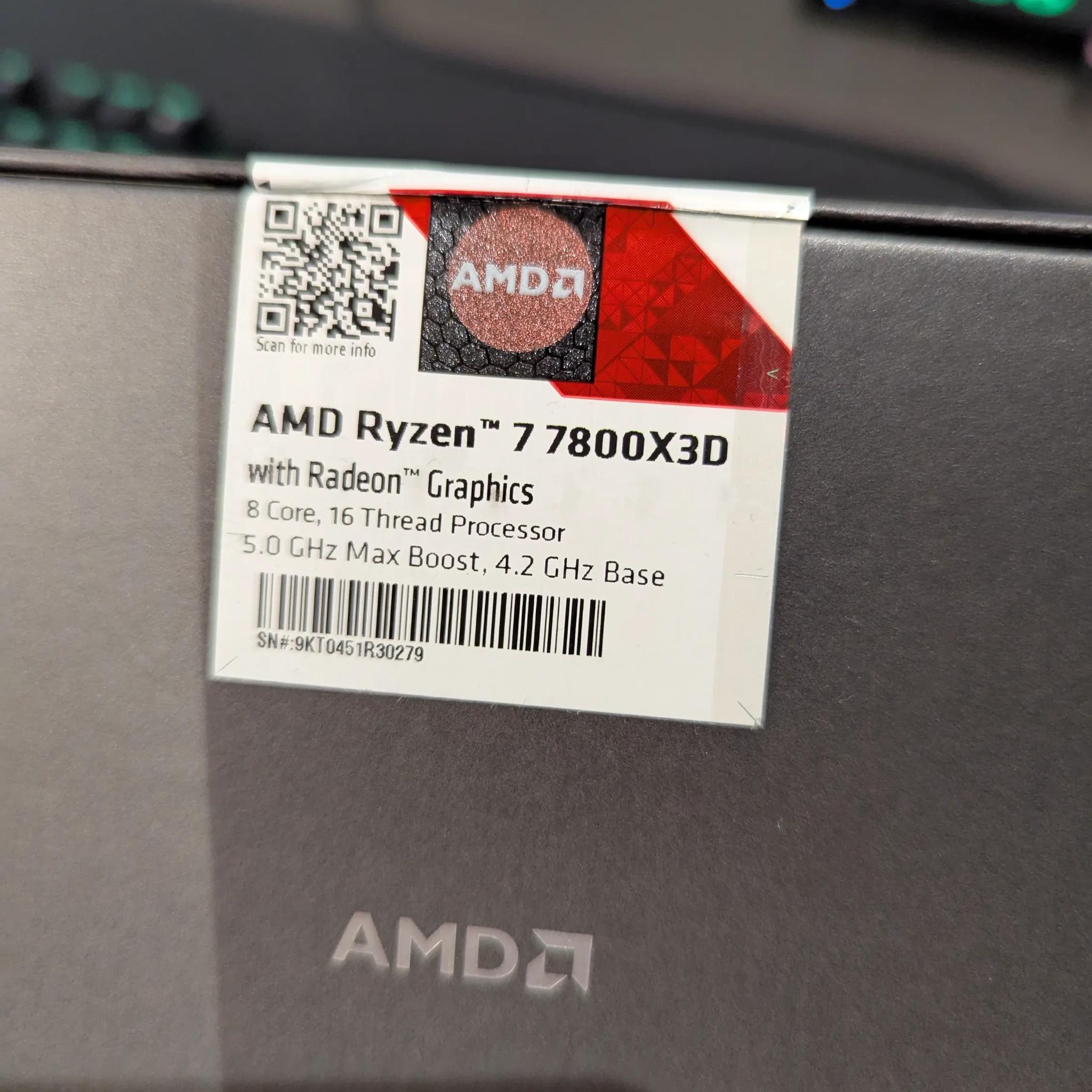 AMD Ryzen 7 7800X3D AM5 CPU