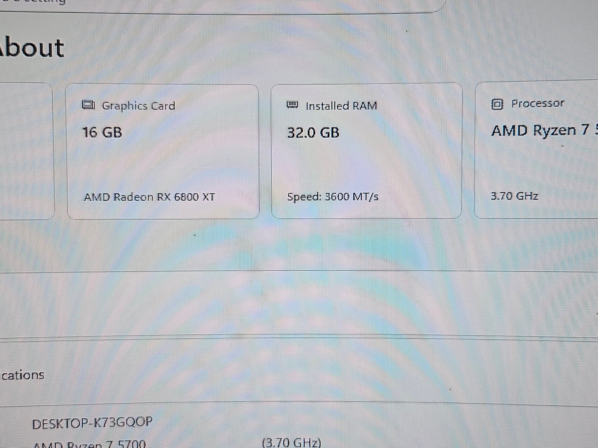 RX 6800 XT 16GB Phantom Gaming and Ryzen 7 5700