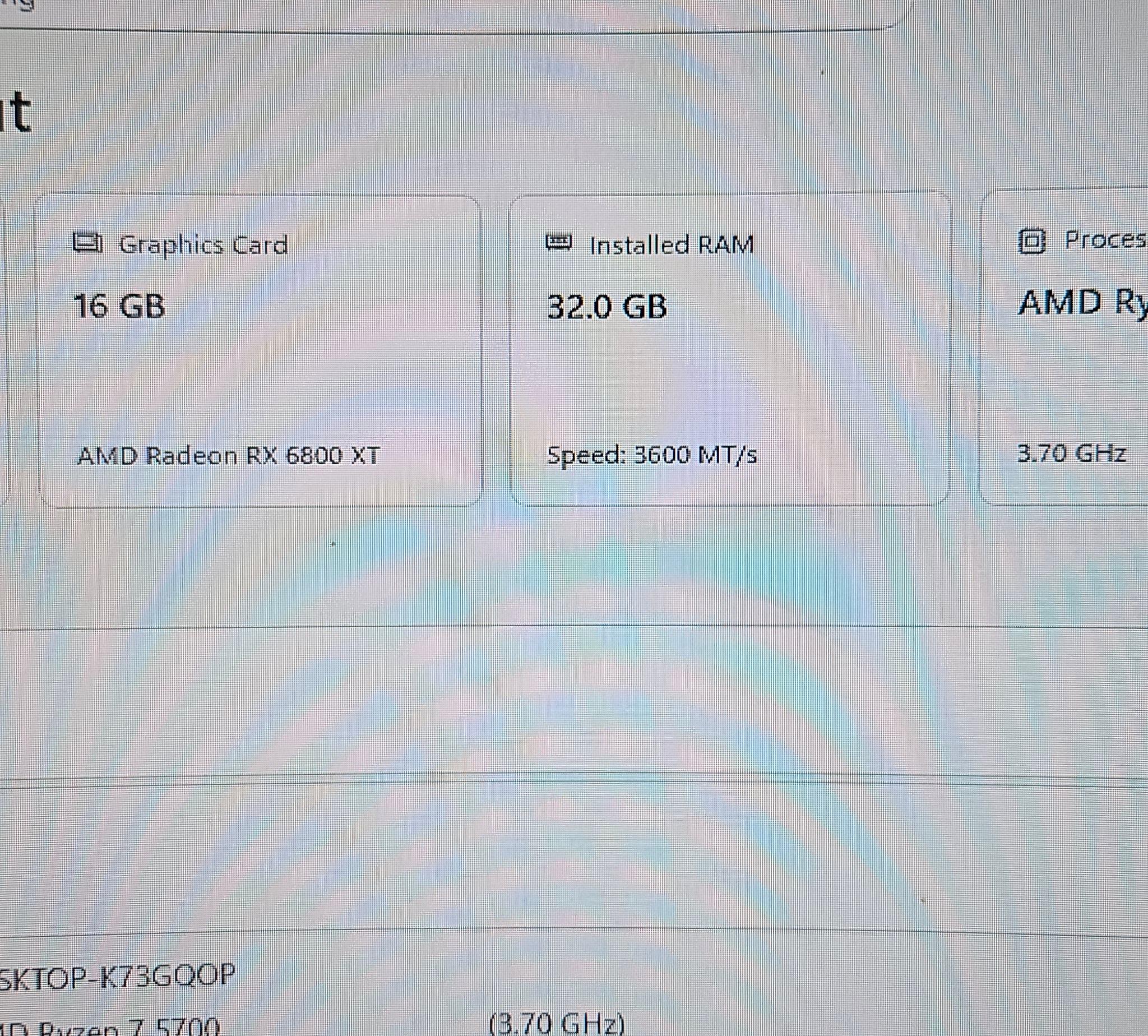 RX 6800 XT 16GB Phantom Gaming and Ryzen 7 5700