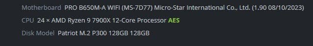 AMD Ryzen 9 7900X + MSI PRO B650M-A WIF Motherboard + 32GB DDR5 Combo