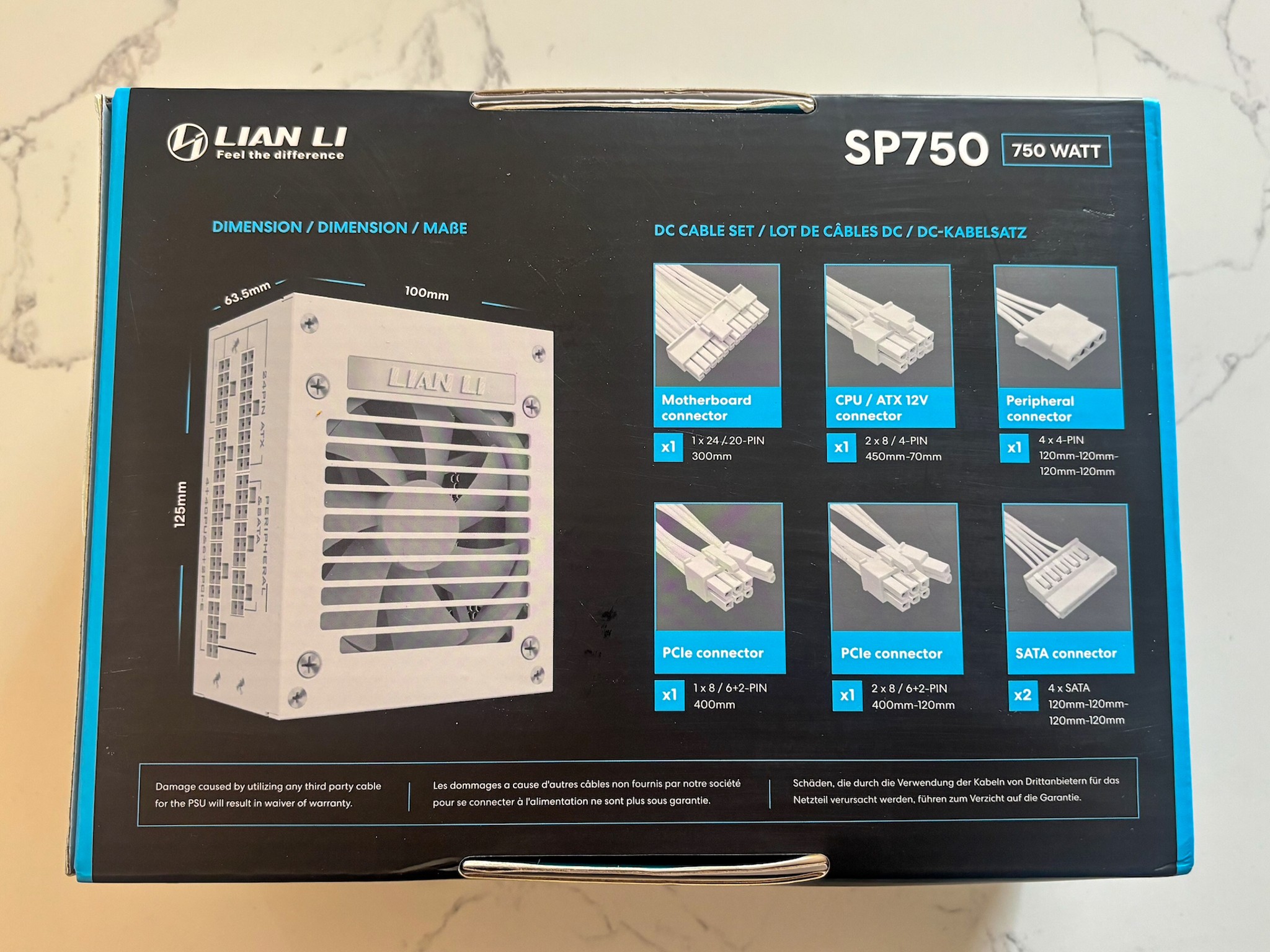 Lian Li SP750 White – 750W SFX Power Supply | Fully Modular & 80+ Gold