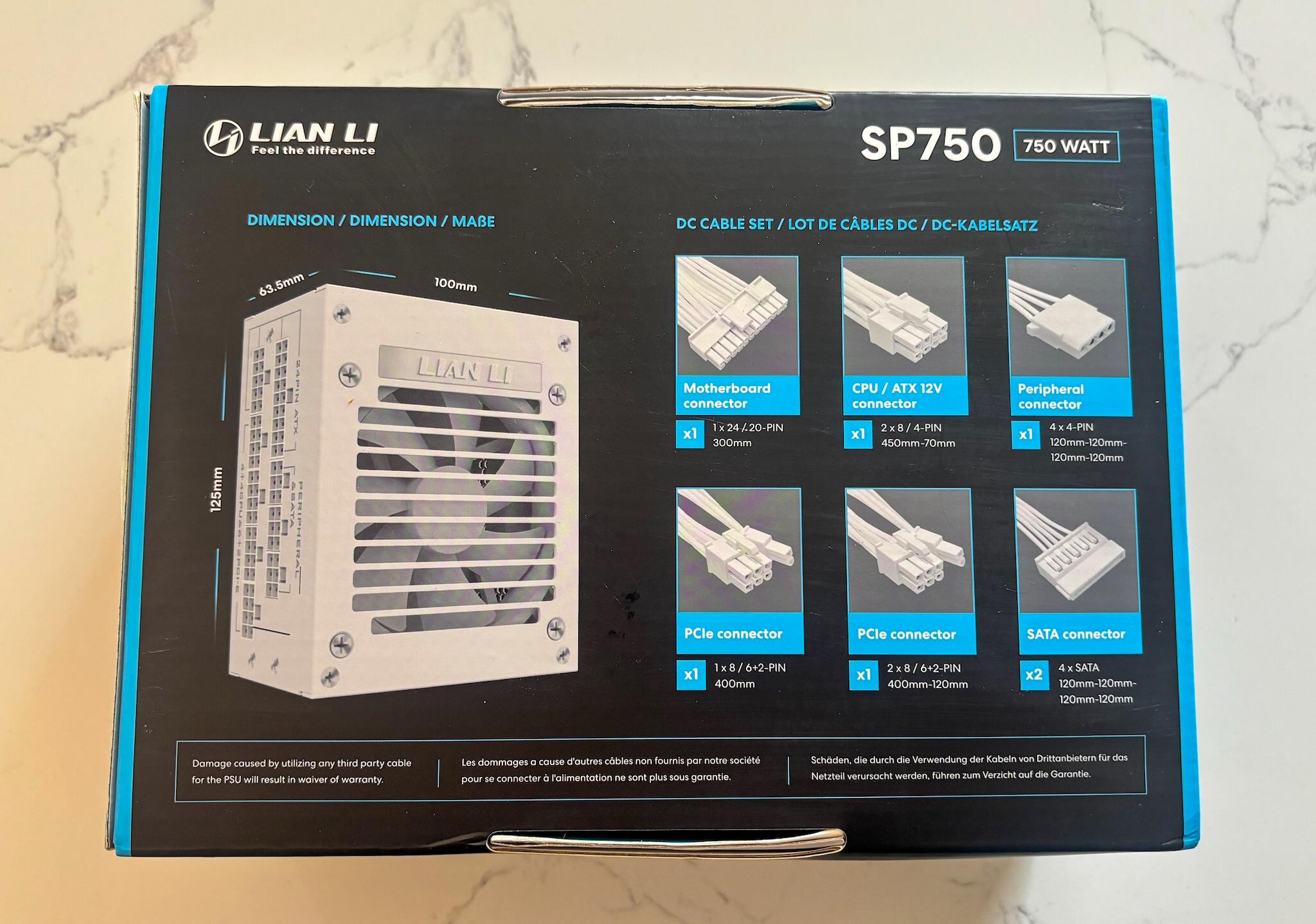 Lian Li SP750 White – 750W SFX Power Supply | Fully Modular & 80+ Gold