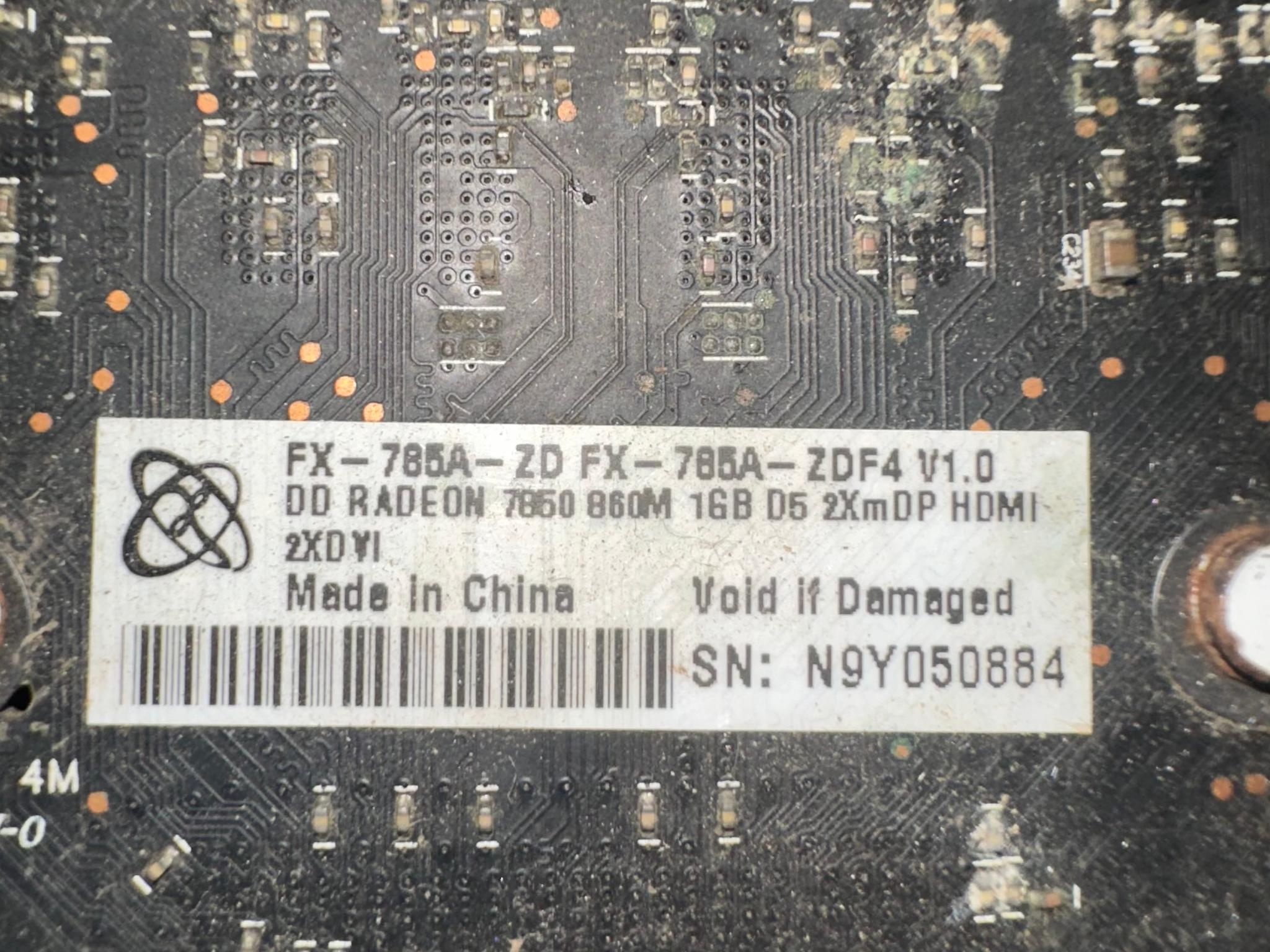 XFX radeon amd hd 7850 1gb Tested and working