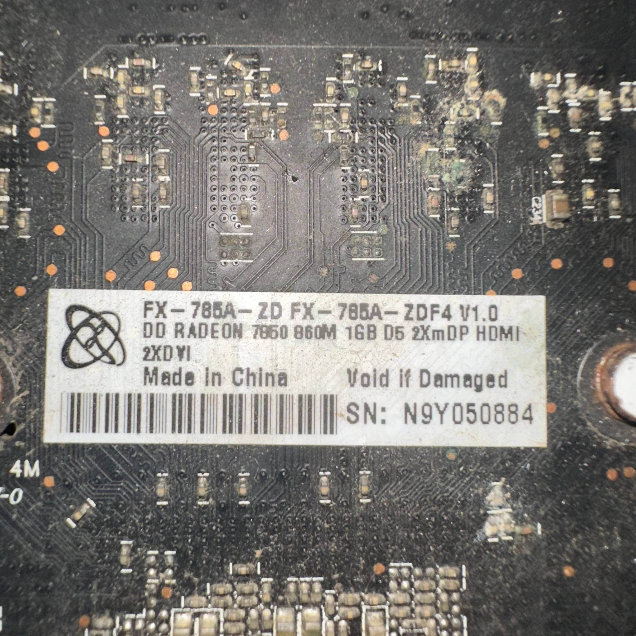 XFX radeon amd hd 7850 1gb Tested and working