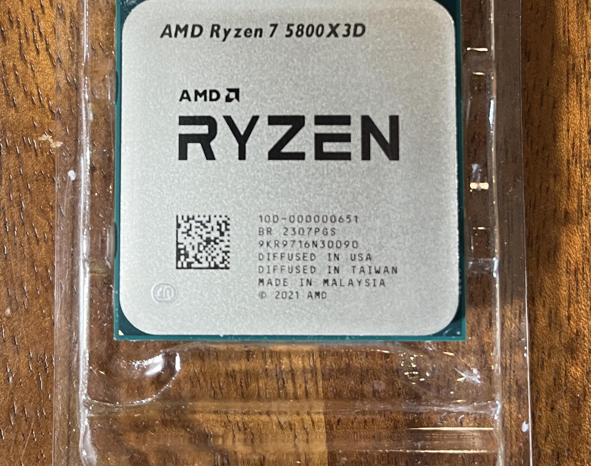 AMD Ryzen 7 5800X3D 8-core, 16-Thread Desktop Processor AM4 CPU