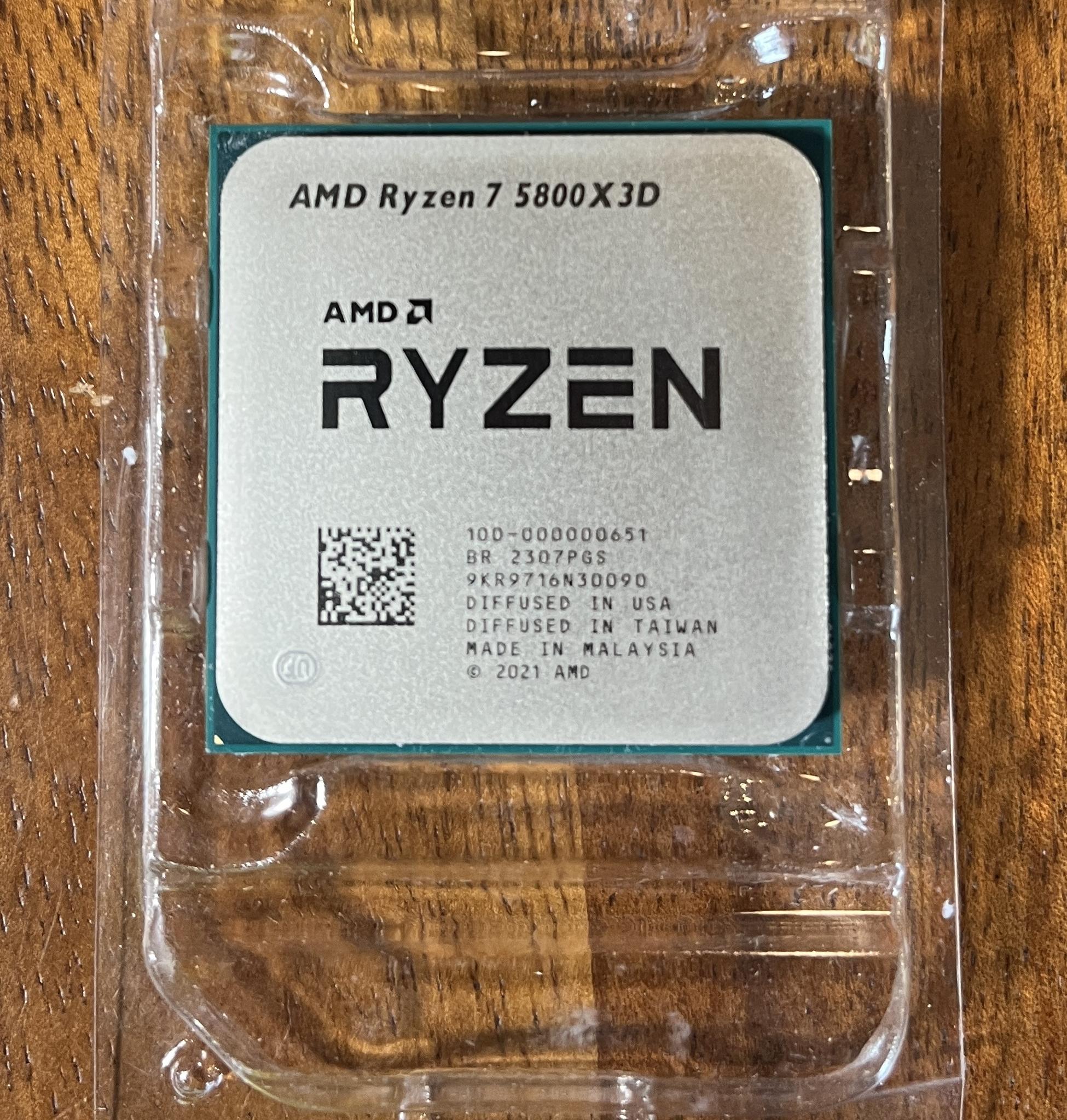 AMD Ryzen 7 5800X3D 8-core, 16-Thread Desktop Processor AM4 CPU