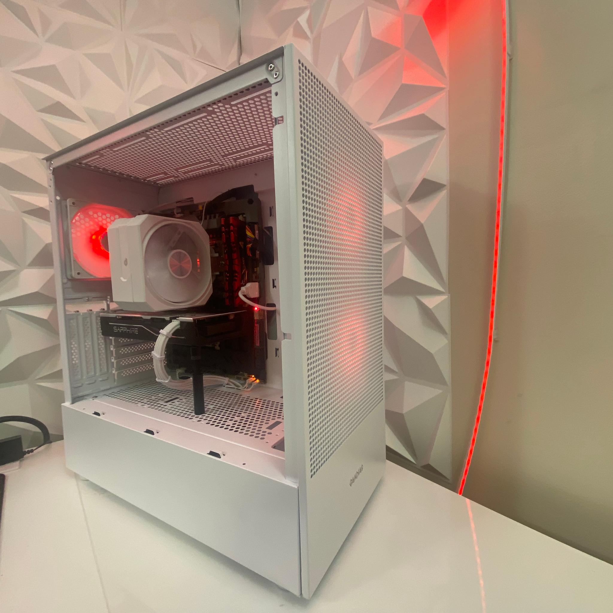 White RGB Gaming PC | RX 580 8GB | intel i7 5820K | 512GB SSD | 16GB RAM | WiFi & Bluetooth