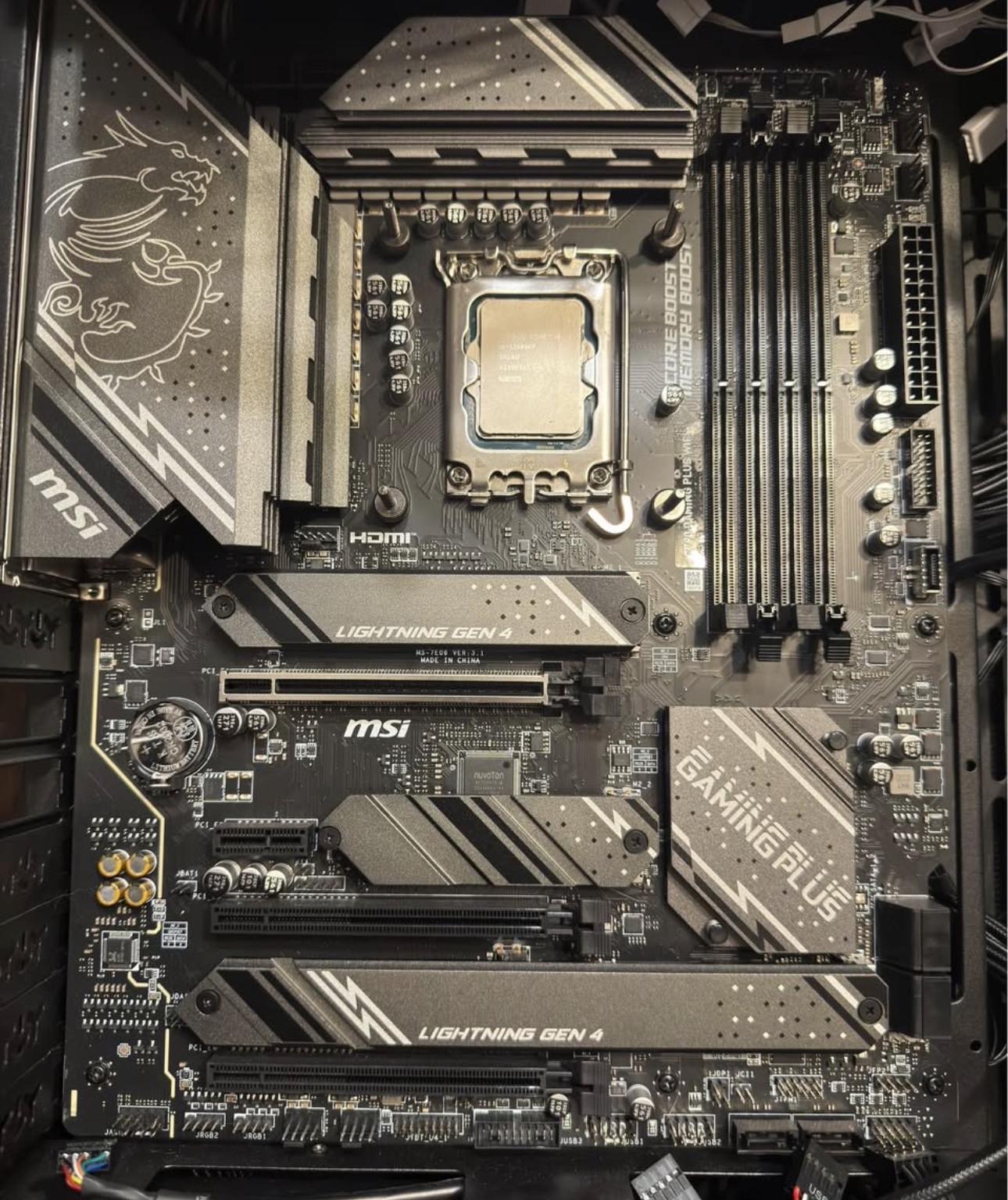 MSI 3060 12gb,  MSI z790 gaming plus WiFi & Intel I5 12600kf