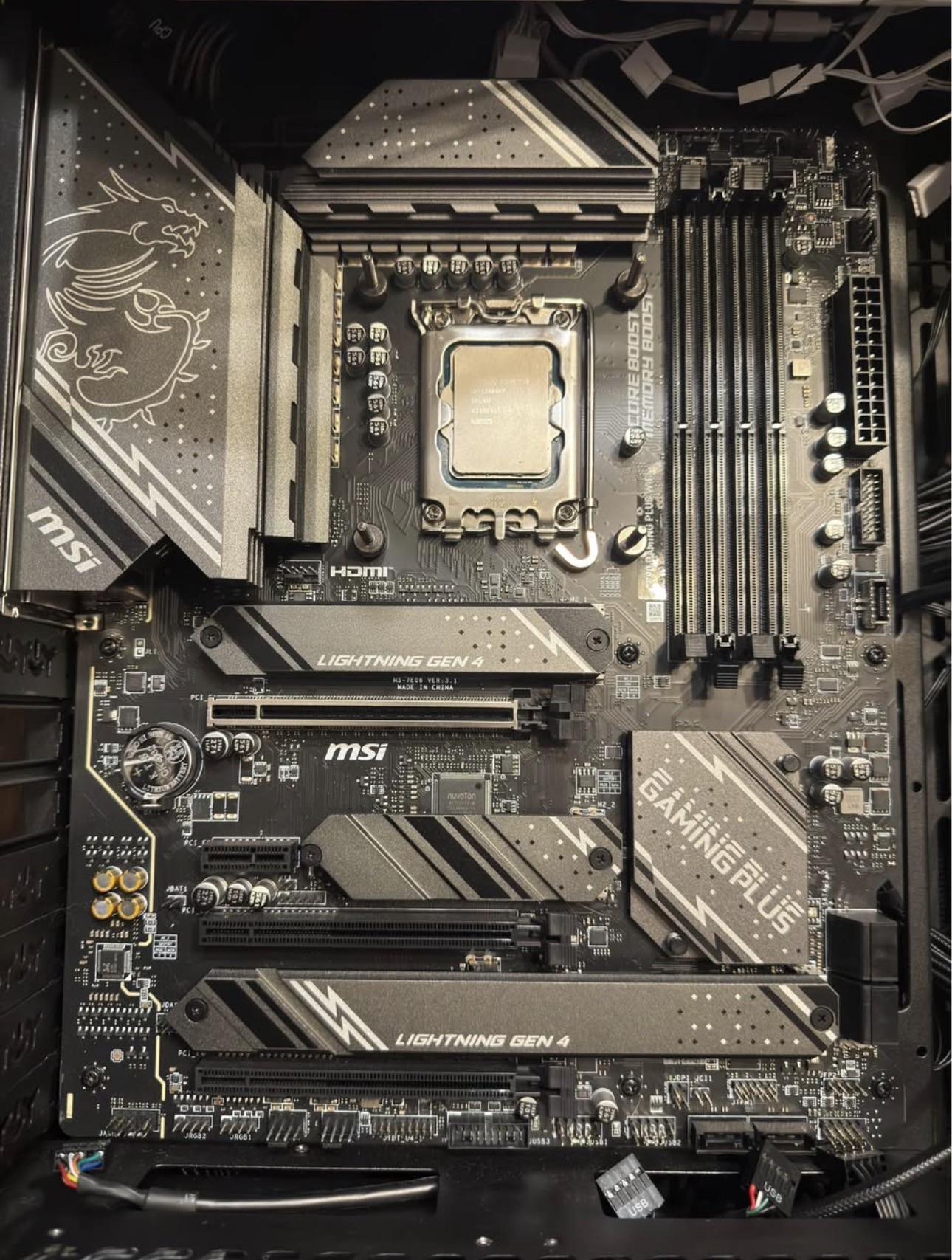 MSI 3060 12gb,  MSI z790 gaming plus WiFi & Intel I5 12600kf