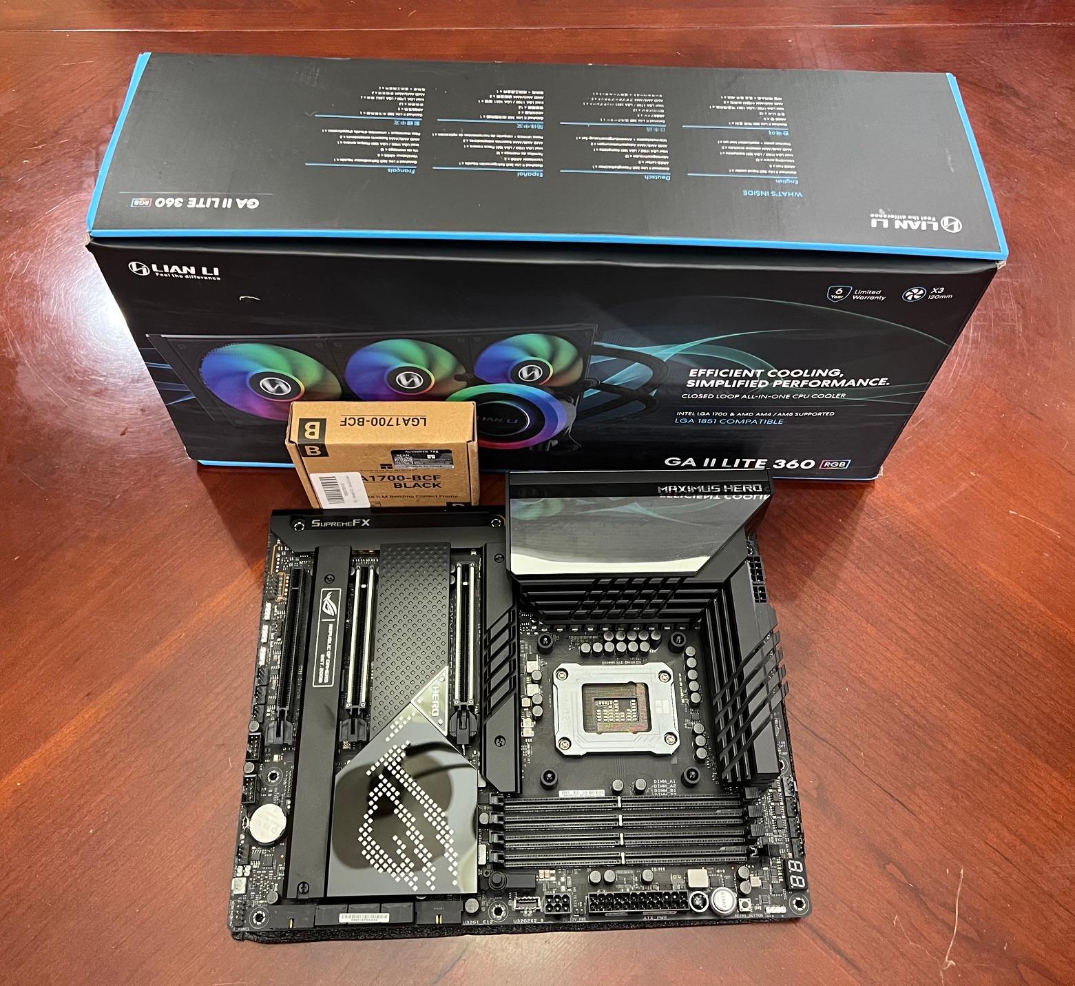 ROG MAXIMUS Z790 HERO BUNDLE WITH 360 AIO.