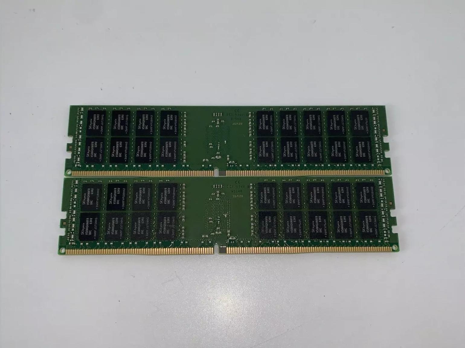 LOT 2x Kingston KVR24R17D4/16 32GB (2x16GB) 2Rx4 PC4-2400T SERVER MEMORY