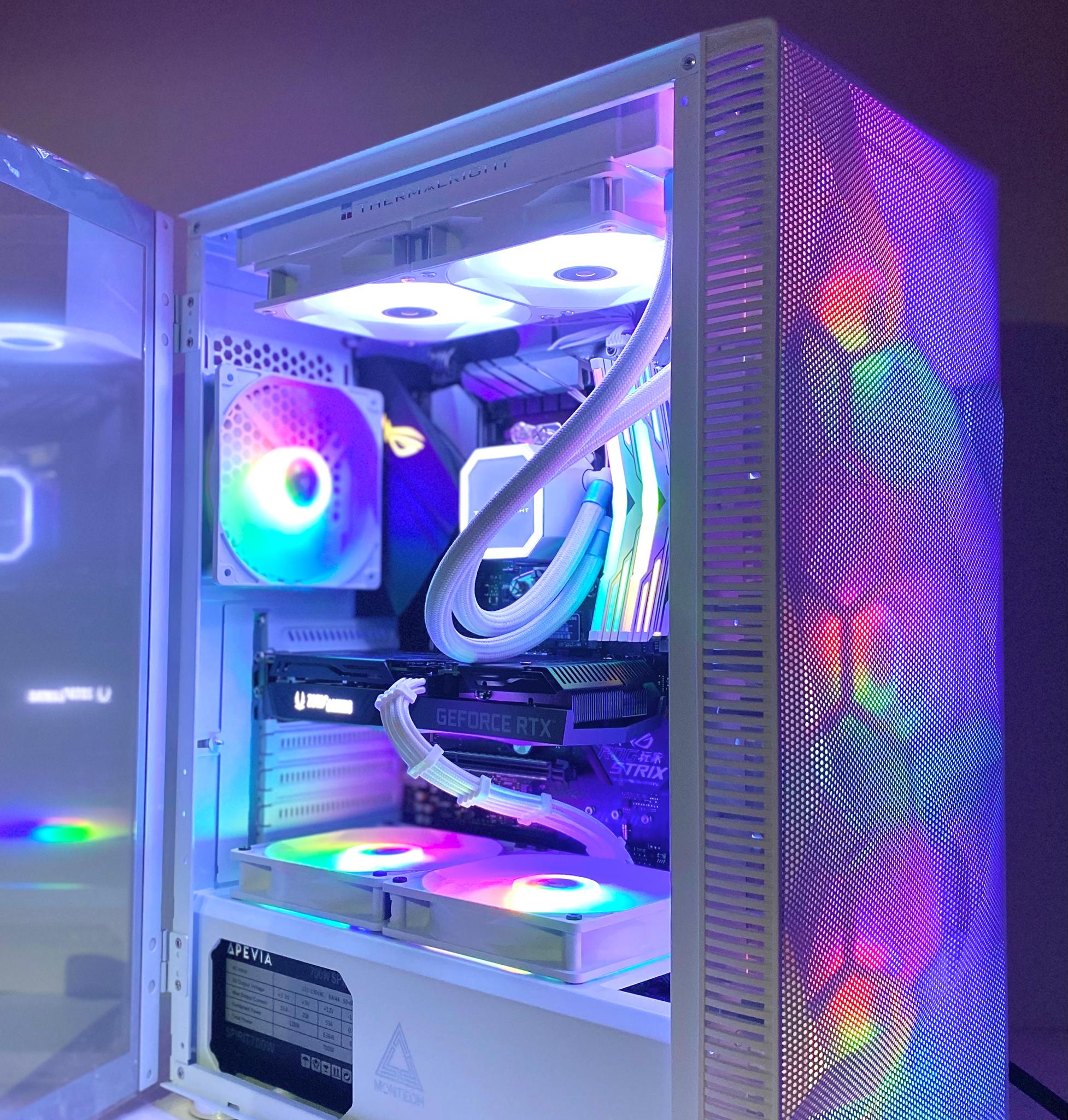 (Liquid Cooled) White⚪️Gaming PC| RTX 3060TI | Ryzen 5@4GHz| 16GB DDR4 RAM| 1TB NVMe SSD| Windows 11