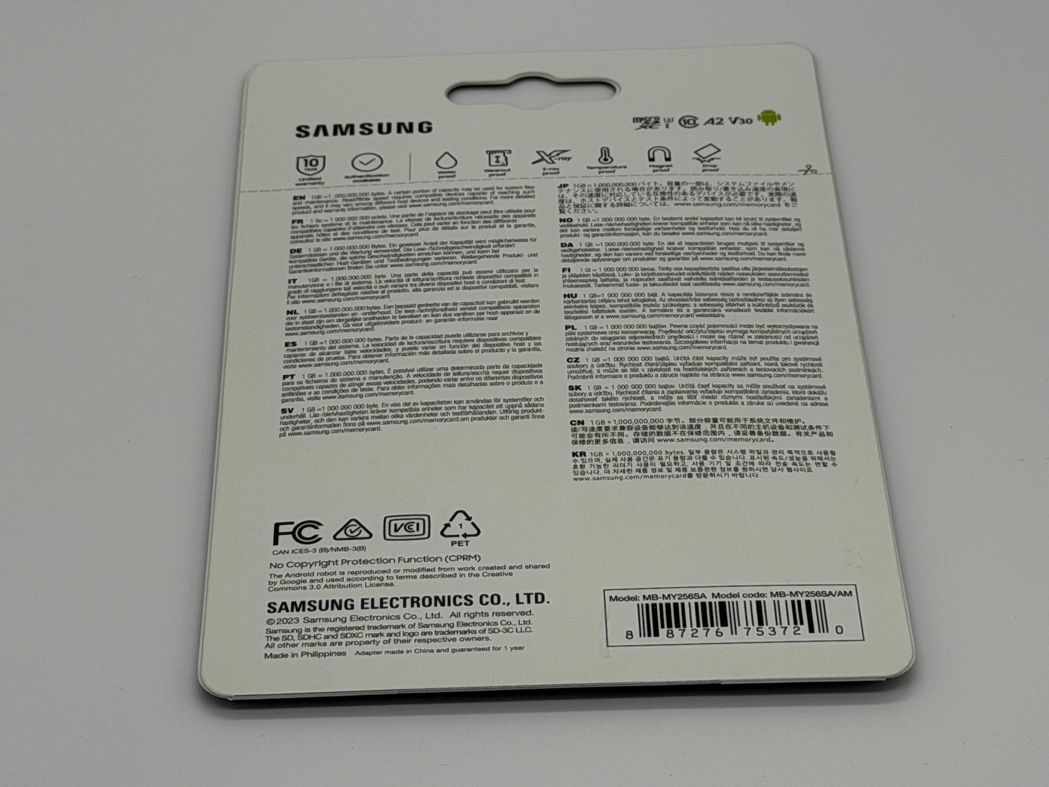 Samsung PRO Ultimate 256GB UHS I micro SDXC Card SD Adapter MB MY256SA WW