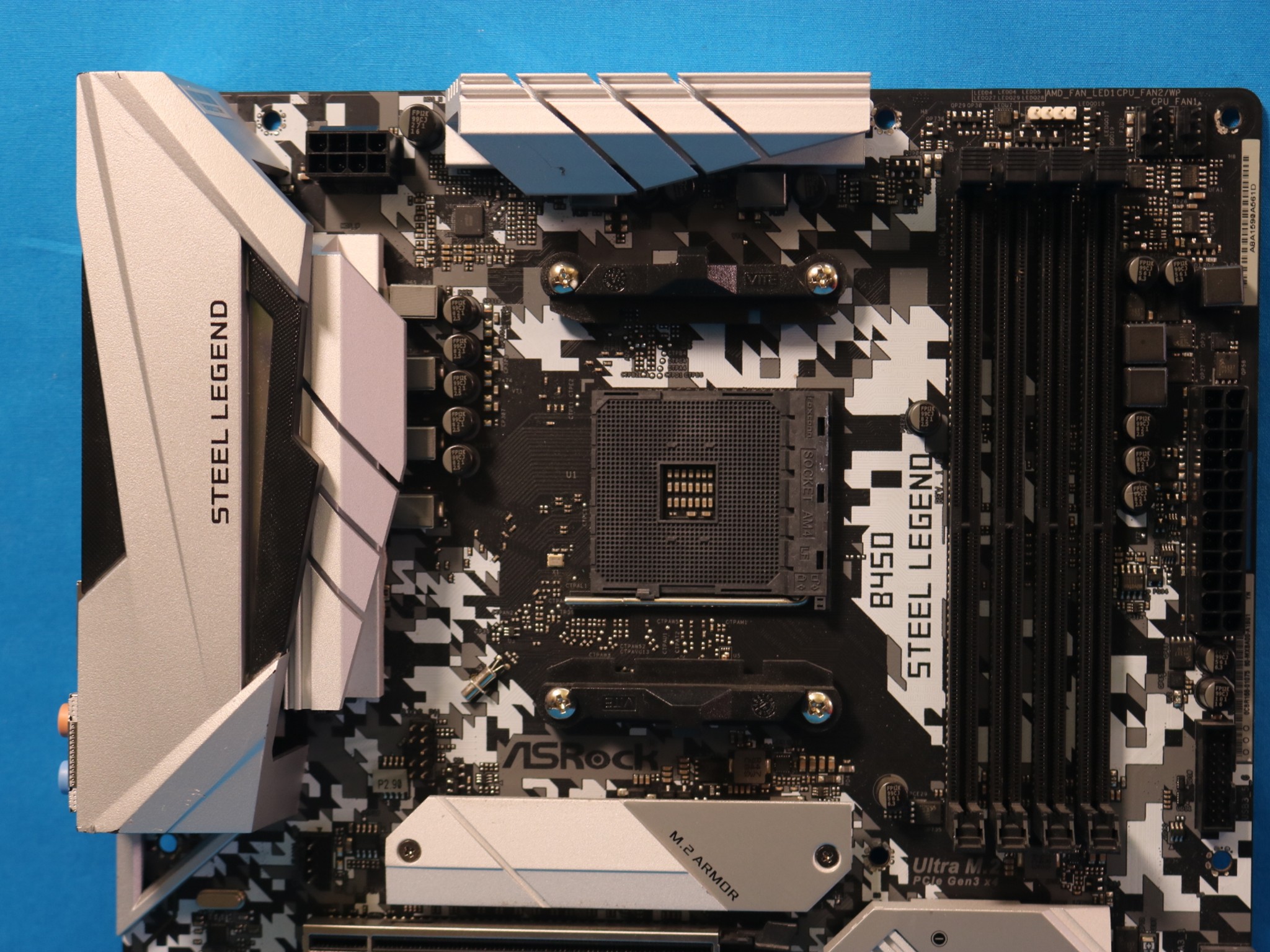 *NEWEST BIOS* ASRock B450 Steel Legend AMD Socket AM4 DDR4 ATX Desktop Motherboard No I/O Shield