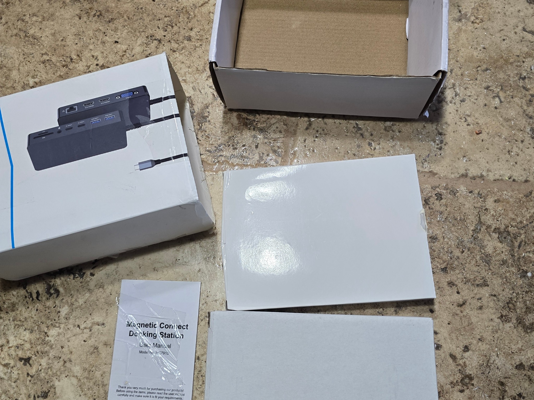 Thunderbolt 4 Dock Dual HDMI+VGA with Power Adapter Compatible with Surface Pro USB C MacBook
