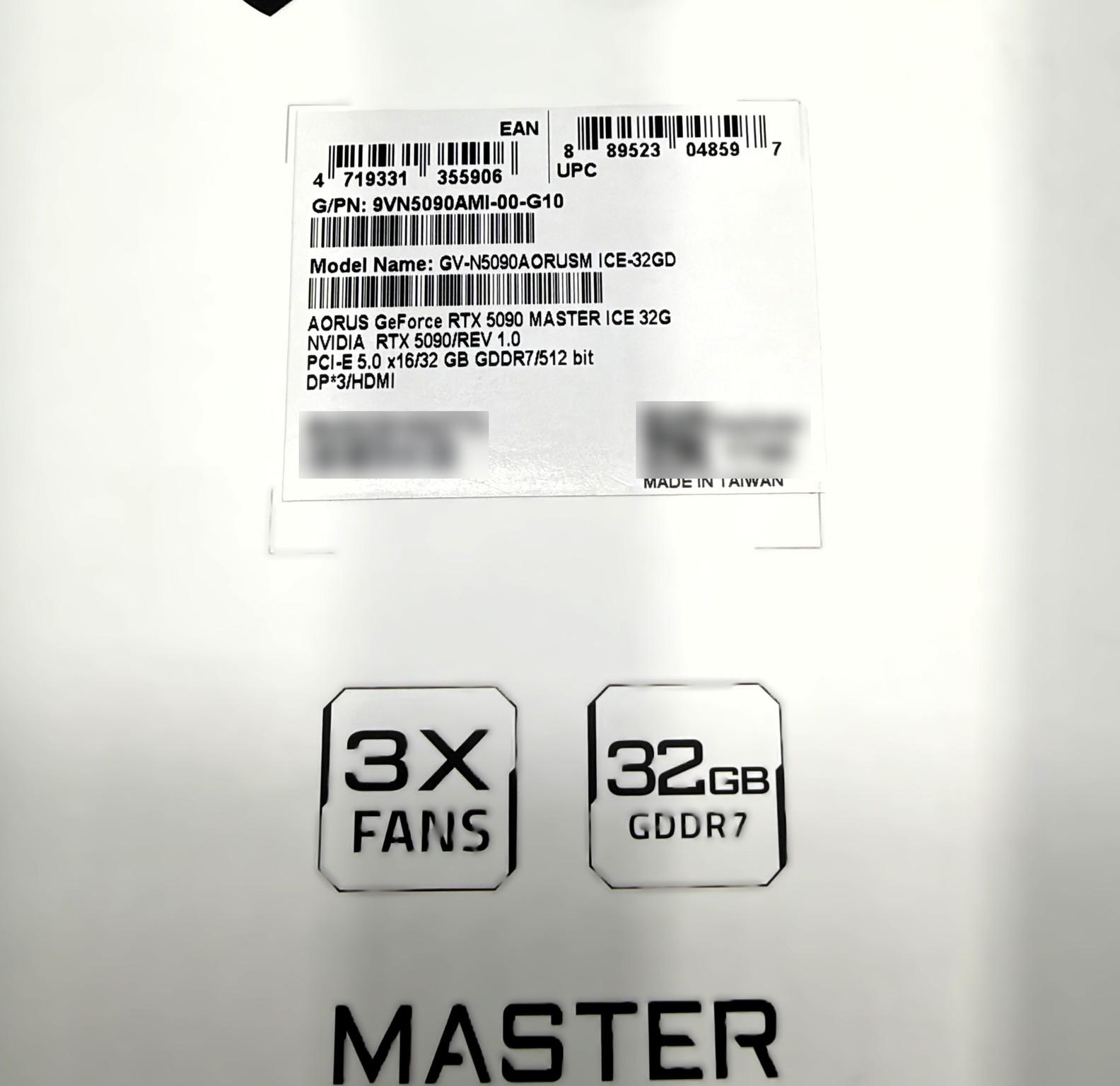 GIGABYTE AORUS GeForce RTX 5090 MASTER ICE 32G - Image 5