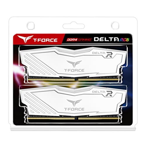 DDR4 32GB (2x16GB) 3200MHz CL16 RAM T-Force Delta RGB White, Used-Open Box