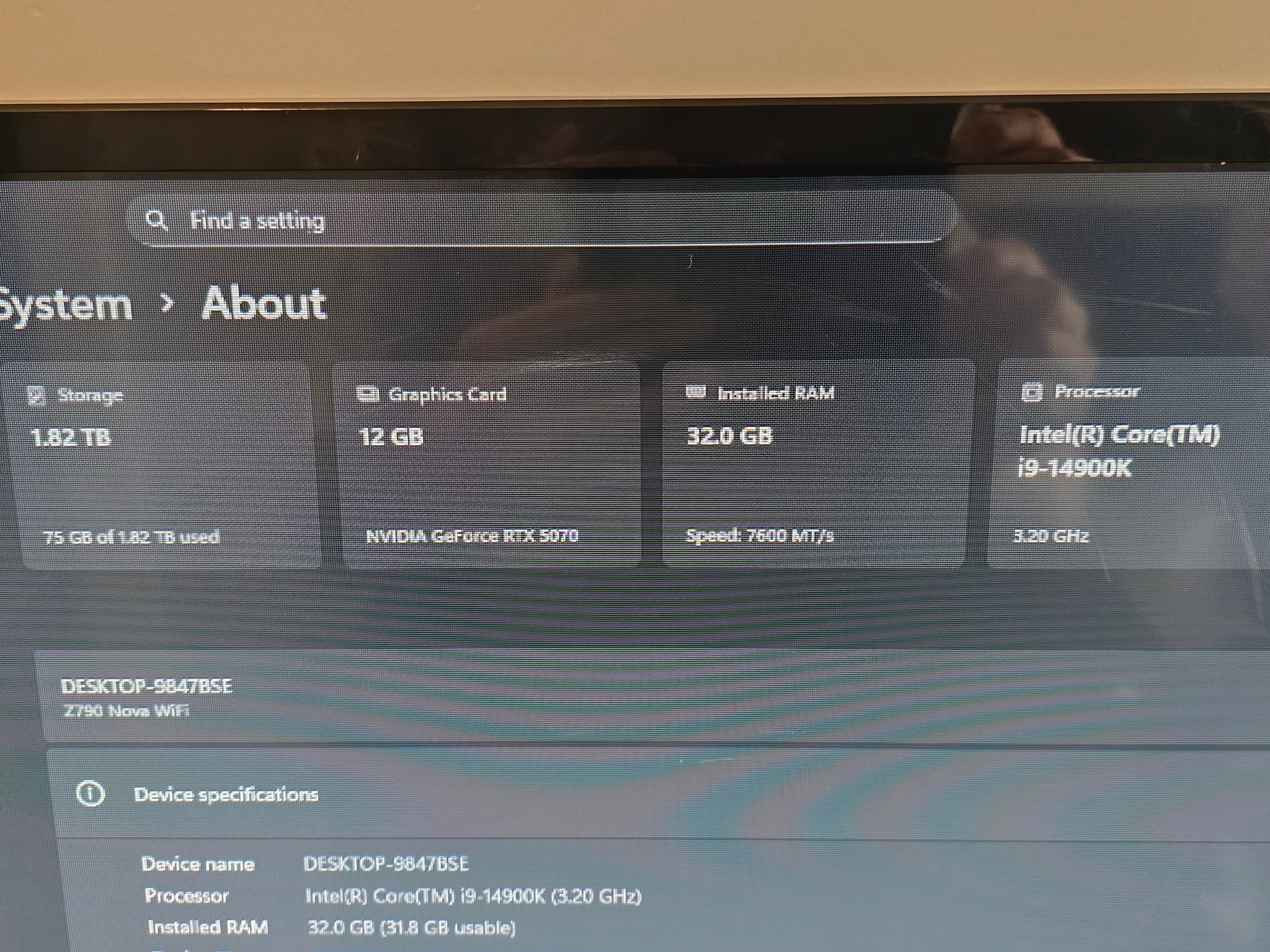 I9 14900k 5070 32gb ddr5