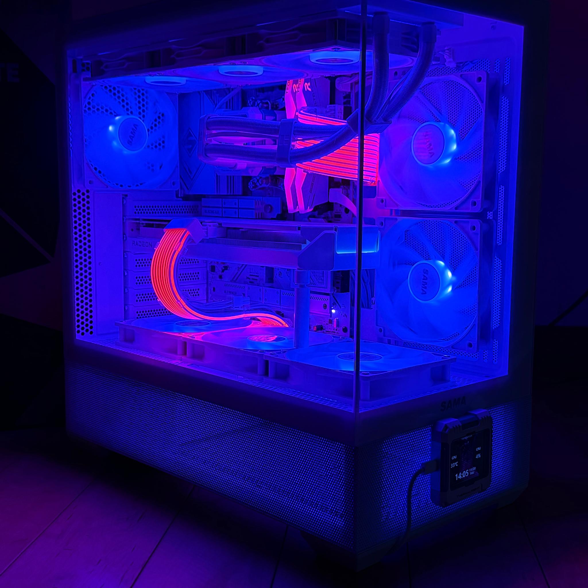 ✨NEW Custom All-White Gaming PC | Ryzen 7 7700 / RX 9060 XT 16 GB / 1 TB NVMe / DDR5 RGB