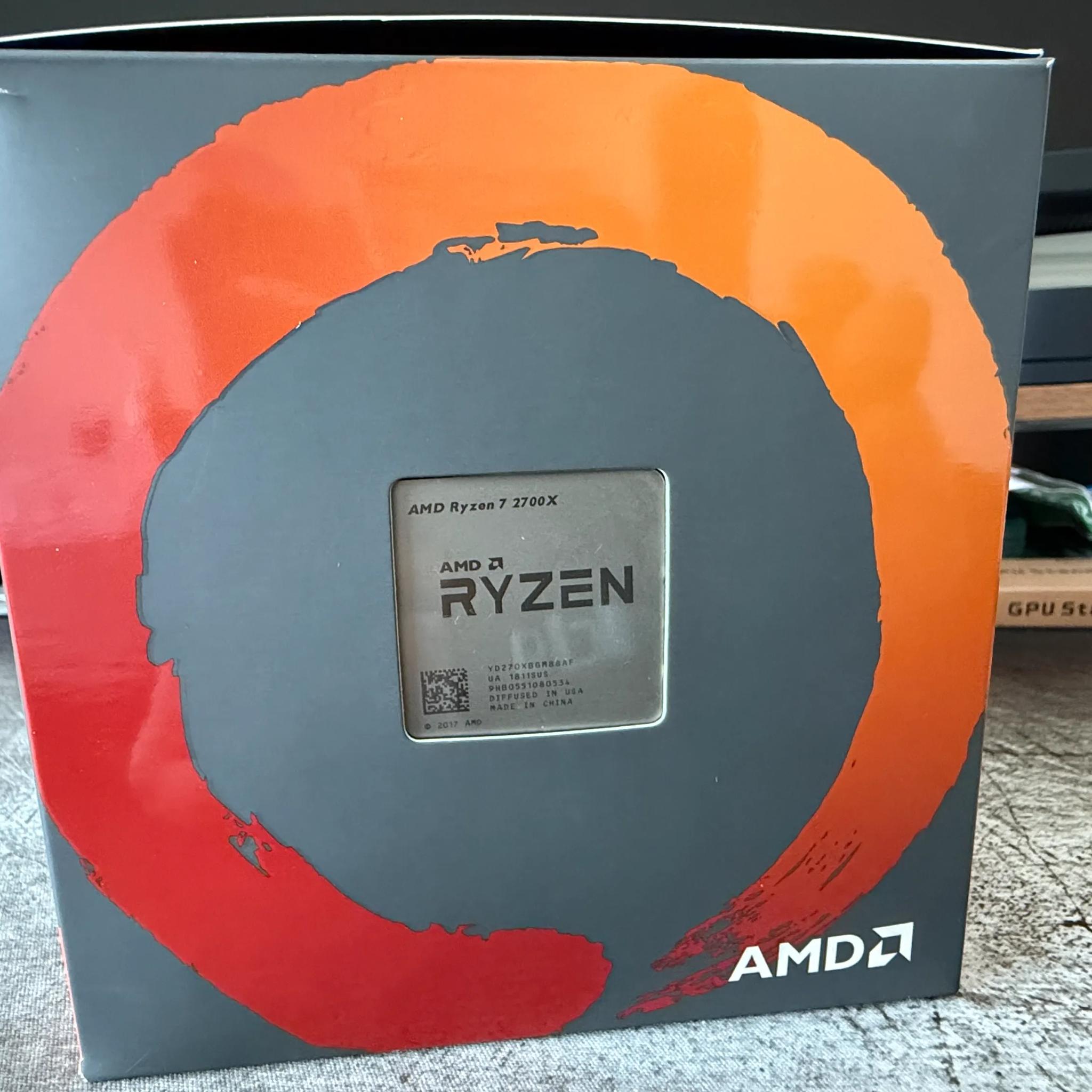 AMD Ryzen 7 2700X CPU 8-core 16-thread AM4 socket with Wraith Prism cooler