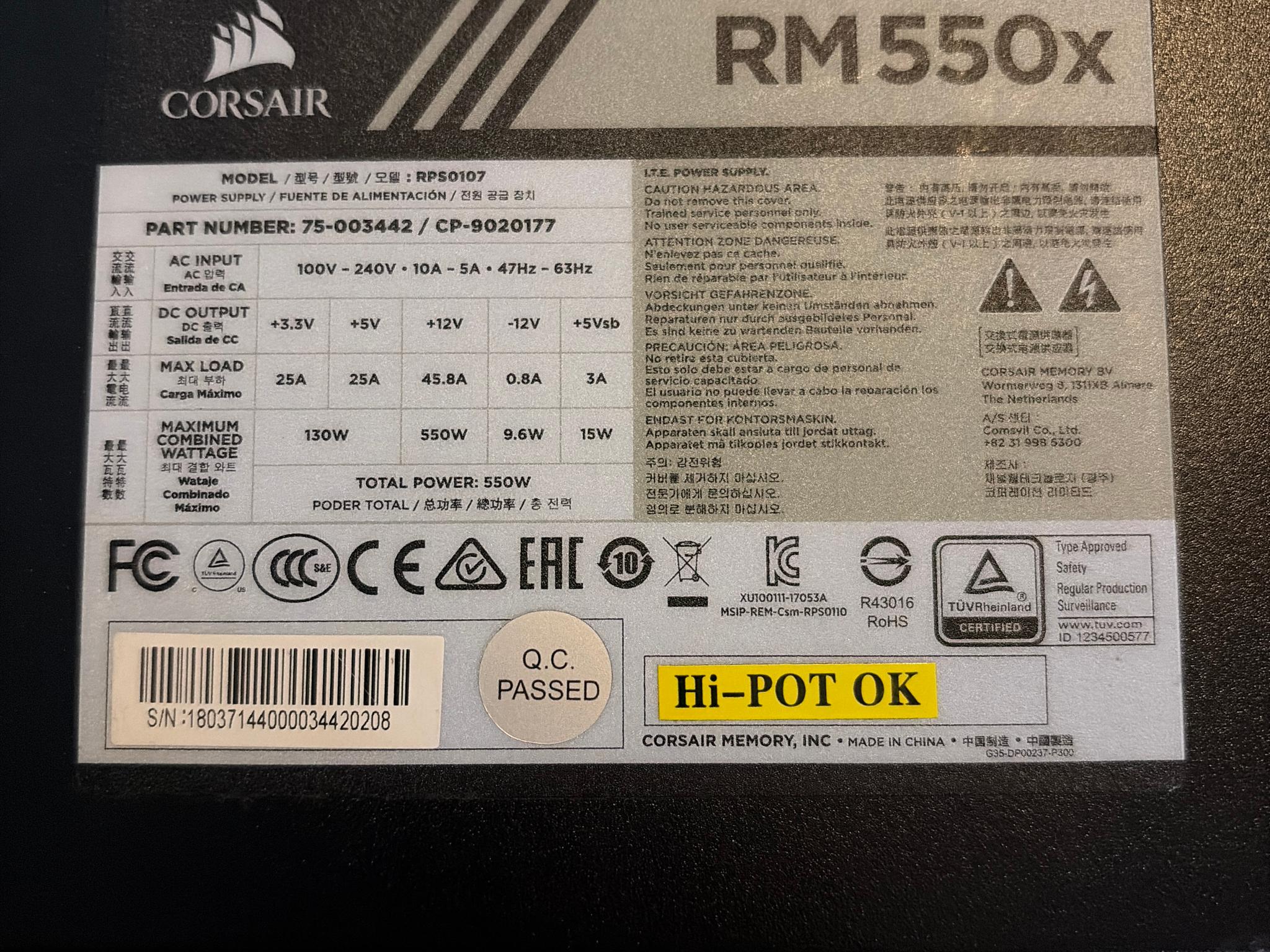 Corsair RM550x (2018) - Image 2