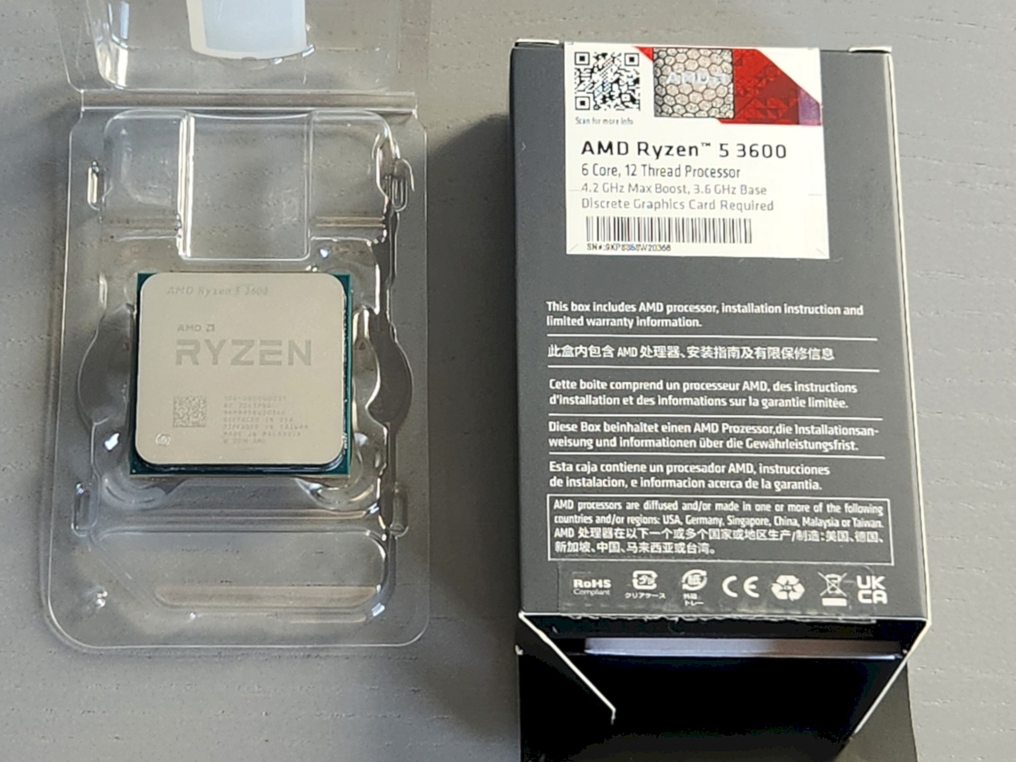 AMD Ryzen 5 3600 boxed w/o Cooler