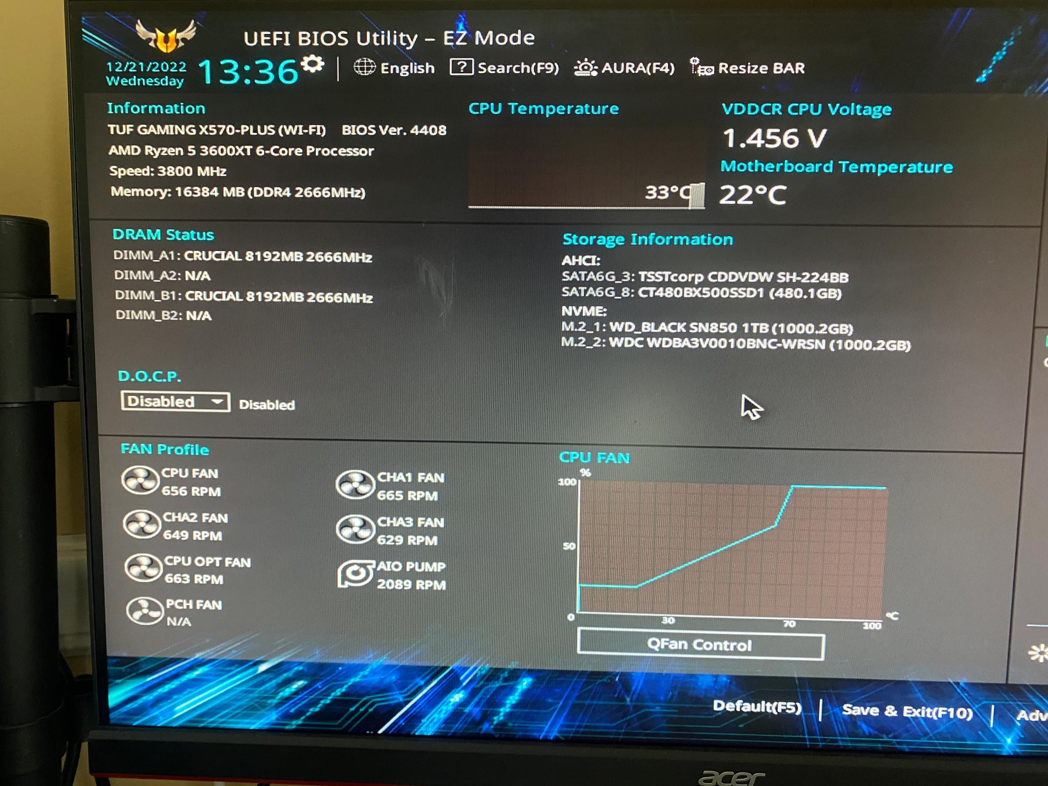 AMD Ryzen 5 3600XT 3.8 GHz 6-Core Processor and AMD Cooler in box.