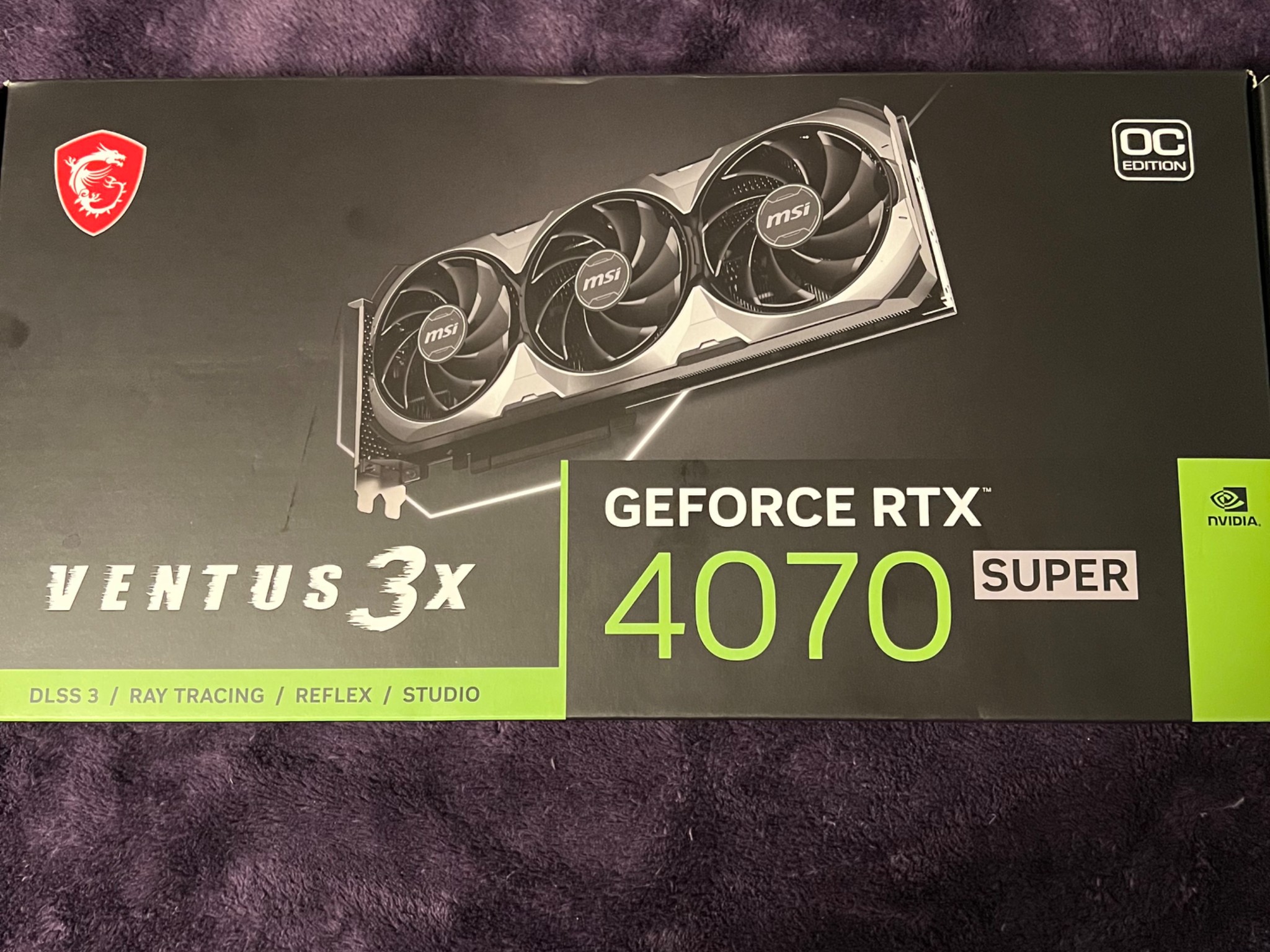 MSI Ventus 3X OC GeForce RTX 4070 Super 12GB - Graphics Card