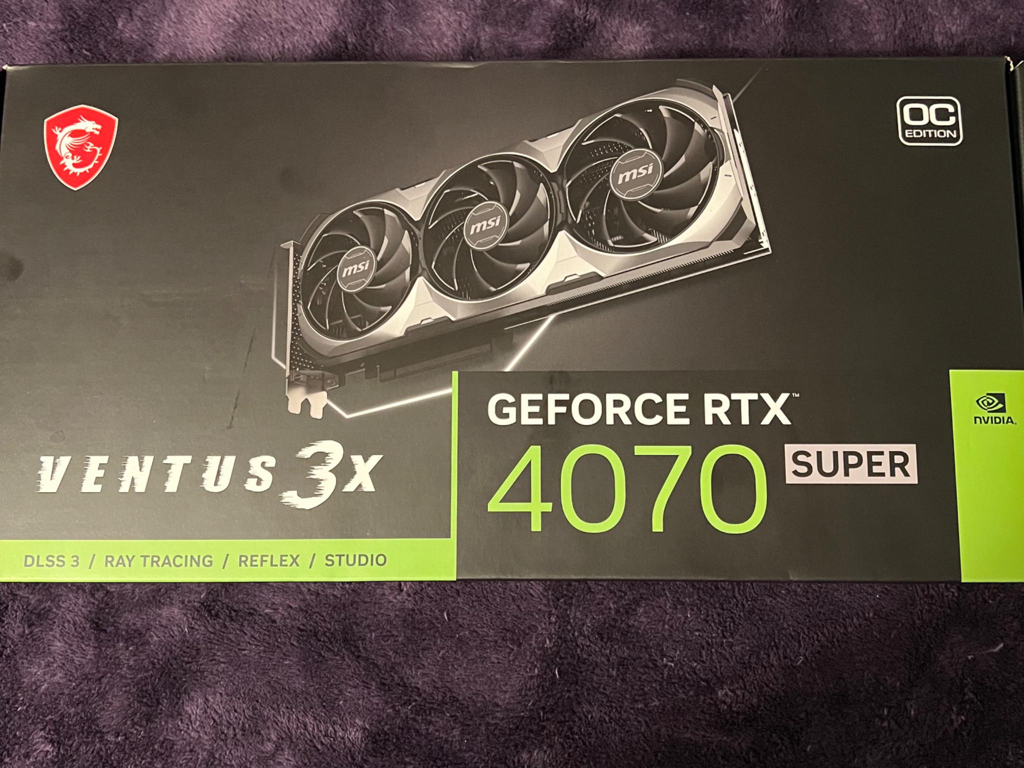 MSI Ventus 3X OC GeForce RTX 4070 Super 12GB - Graphics Card