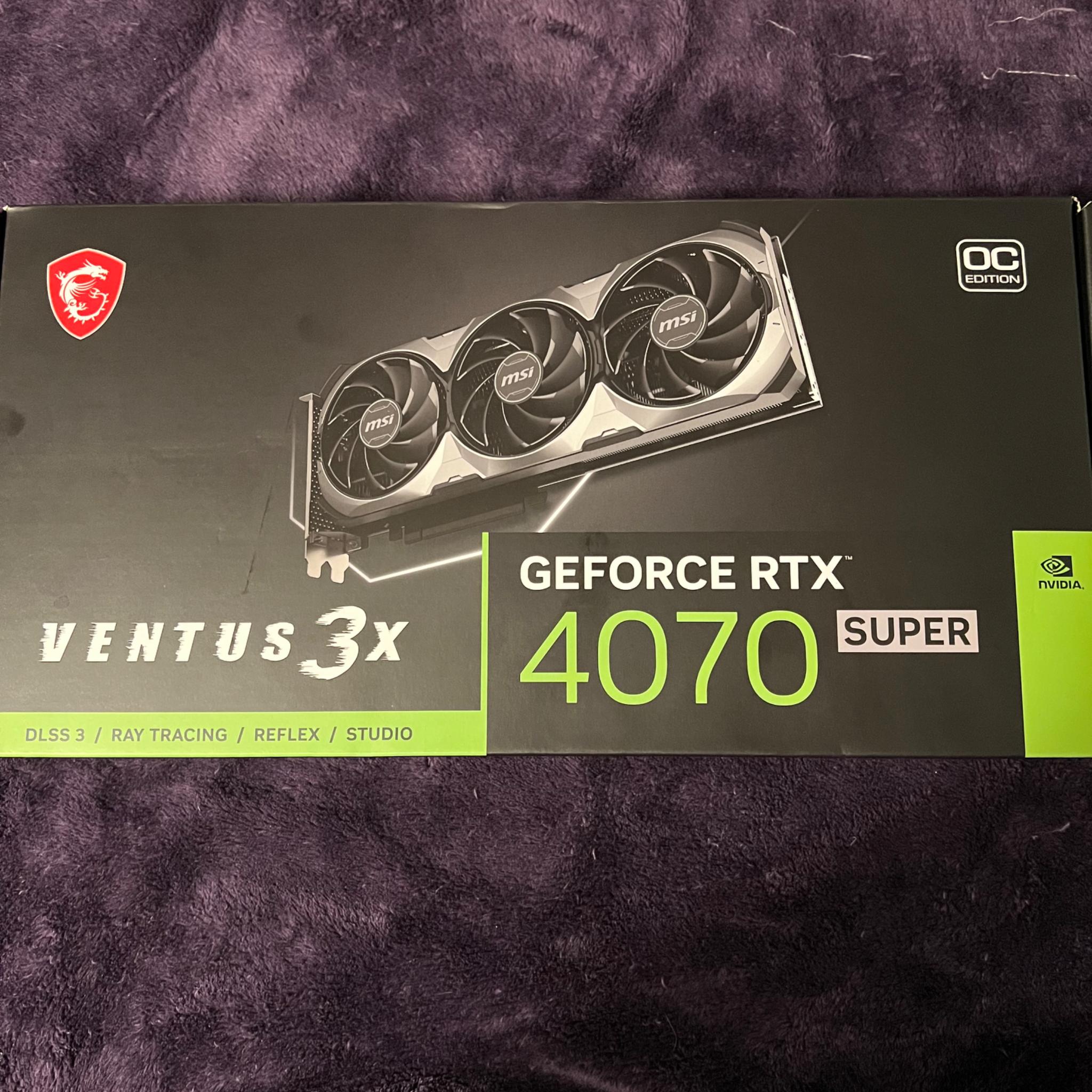 MSI Ventus 3X OC GeForce RTX 4070 Super 12GB - Graphics Card