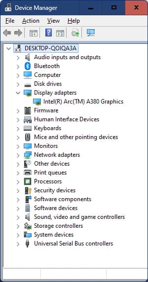 GUNNIR Intel ARC A380 Low Profile Single Slot 6 Gb Graphics Card