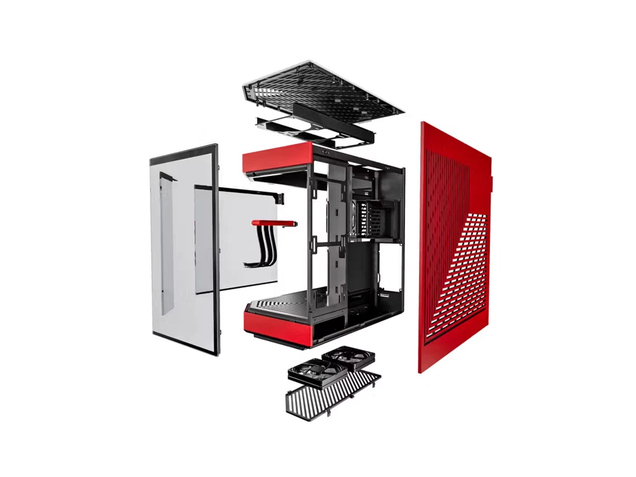HYTE Y60 w/ 12.6″ LCD ATX Mid-Tower PC Computer Case Dual-Chamber Panoramic Glass