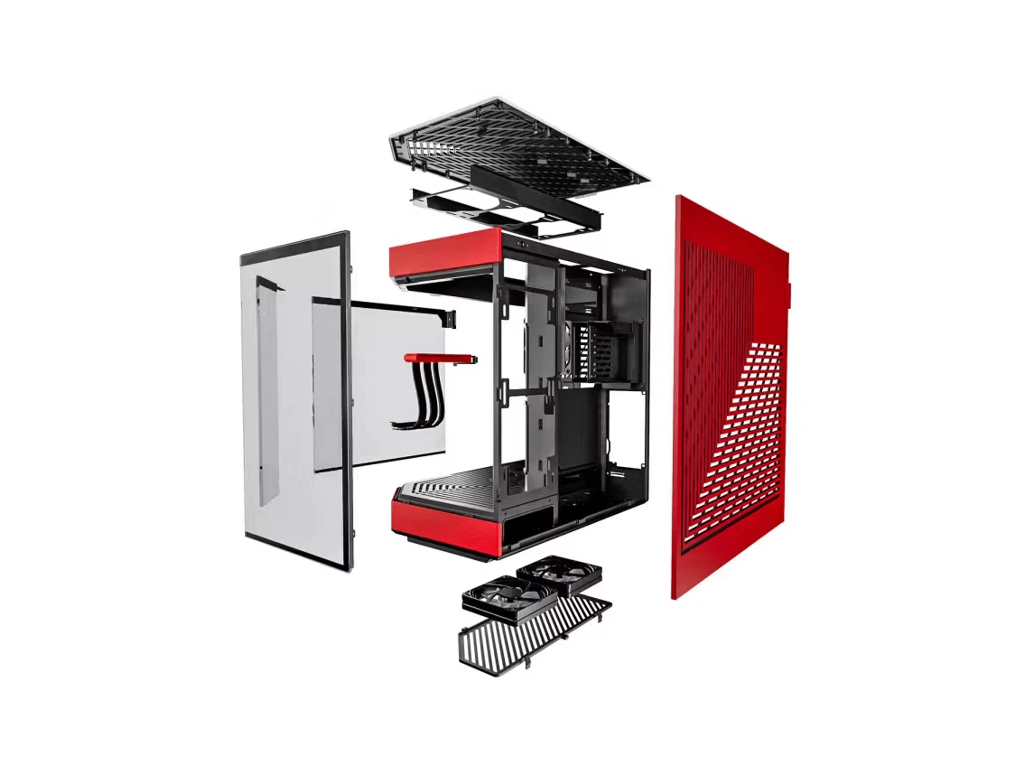 HYTE Y60 w/ 12.6″ LCD ATX Mid-Tower Case Dual-Chamber Panoramic Glass Y70 Touch