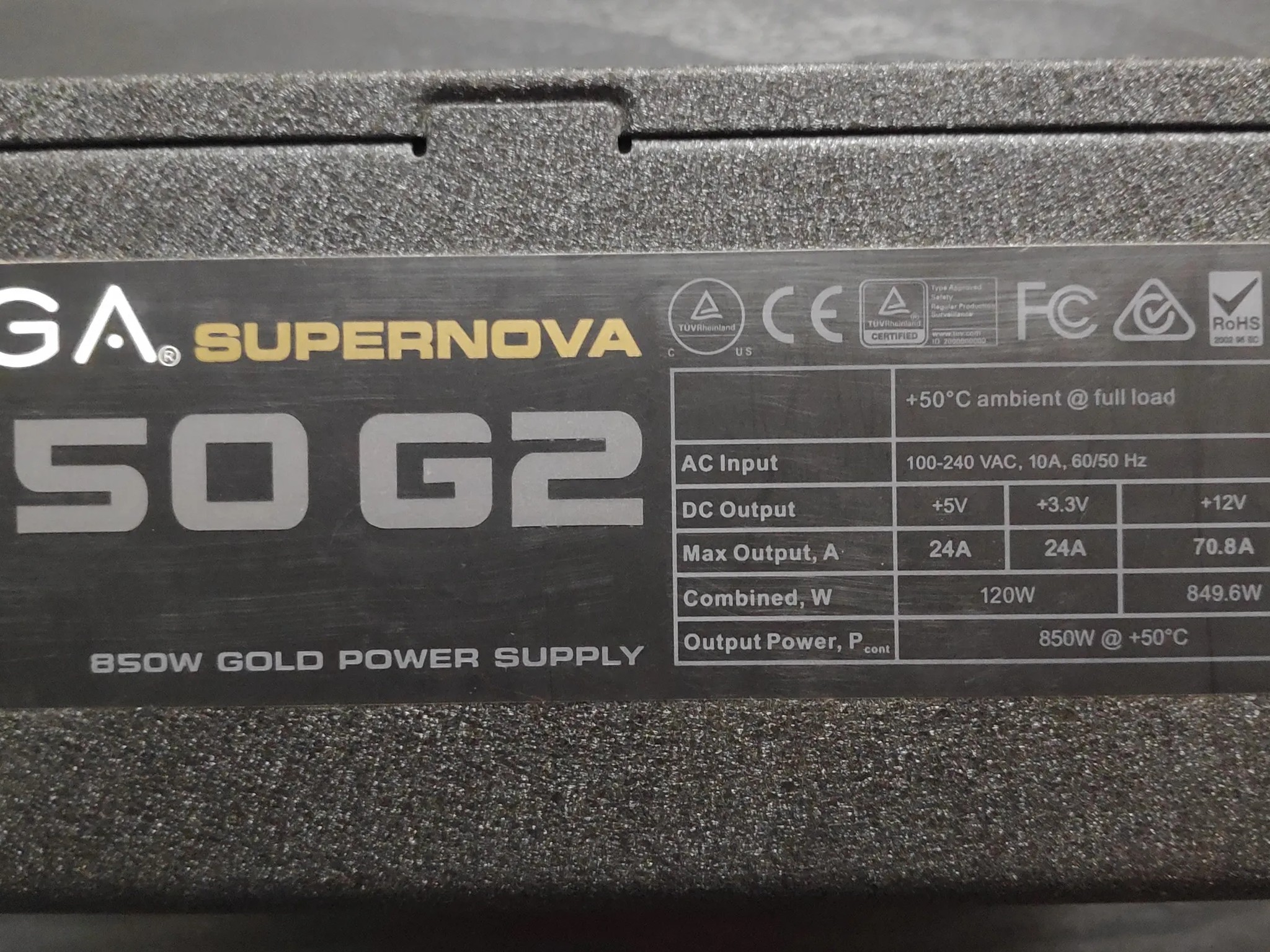 EVGA Supernova 850 G2 Fully Modular 80 Plus Gold Power Supply (Comes With All White Custom Cables)