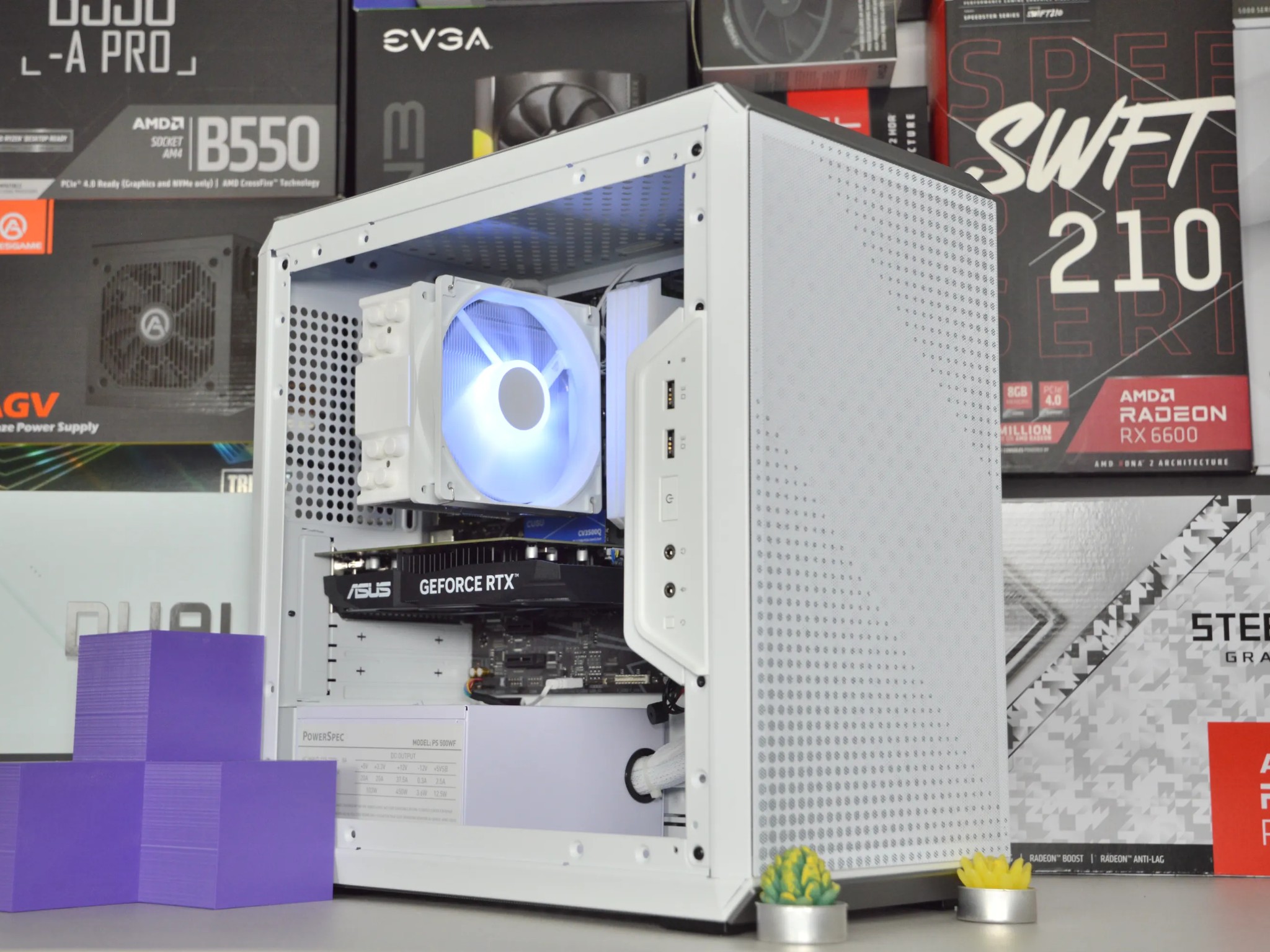 ⬜🟣| RTX 3050 6GB | INTEL i3-10100F | 16GB DDR4 RAM | 1TB NVME SSD | Royal Box |