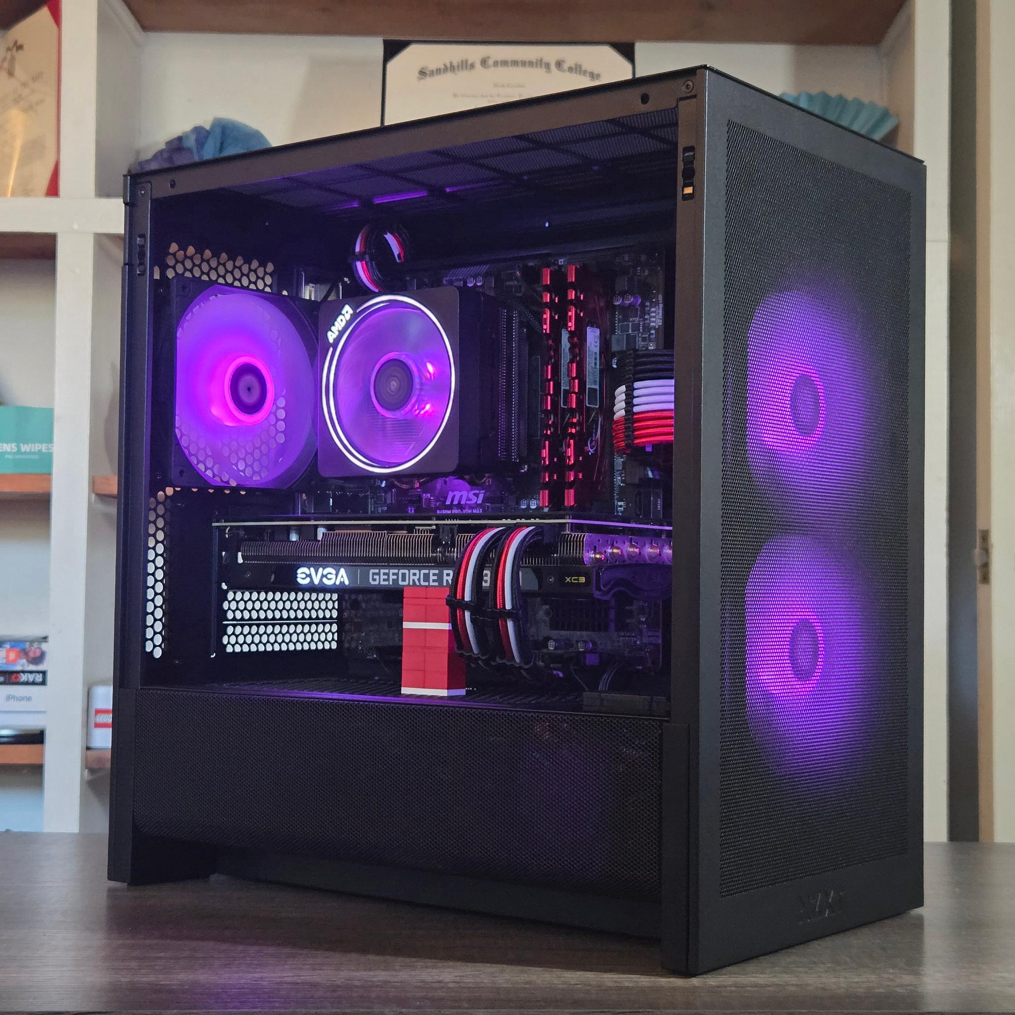 1440P Red + Black Gaming PC | Ryzen 5 | RTX 3070 | 16GB | 1TB | 600W | ARGB